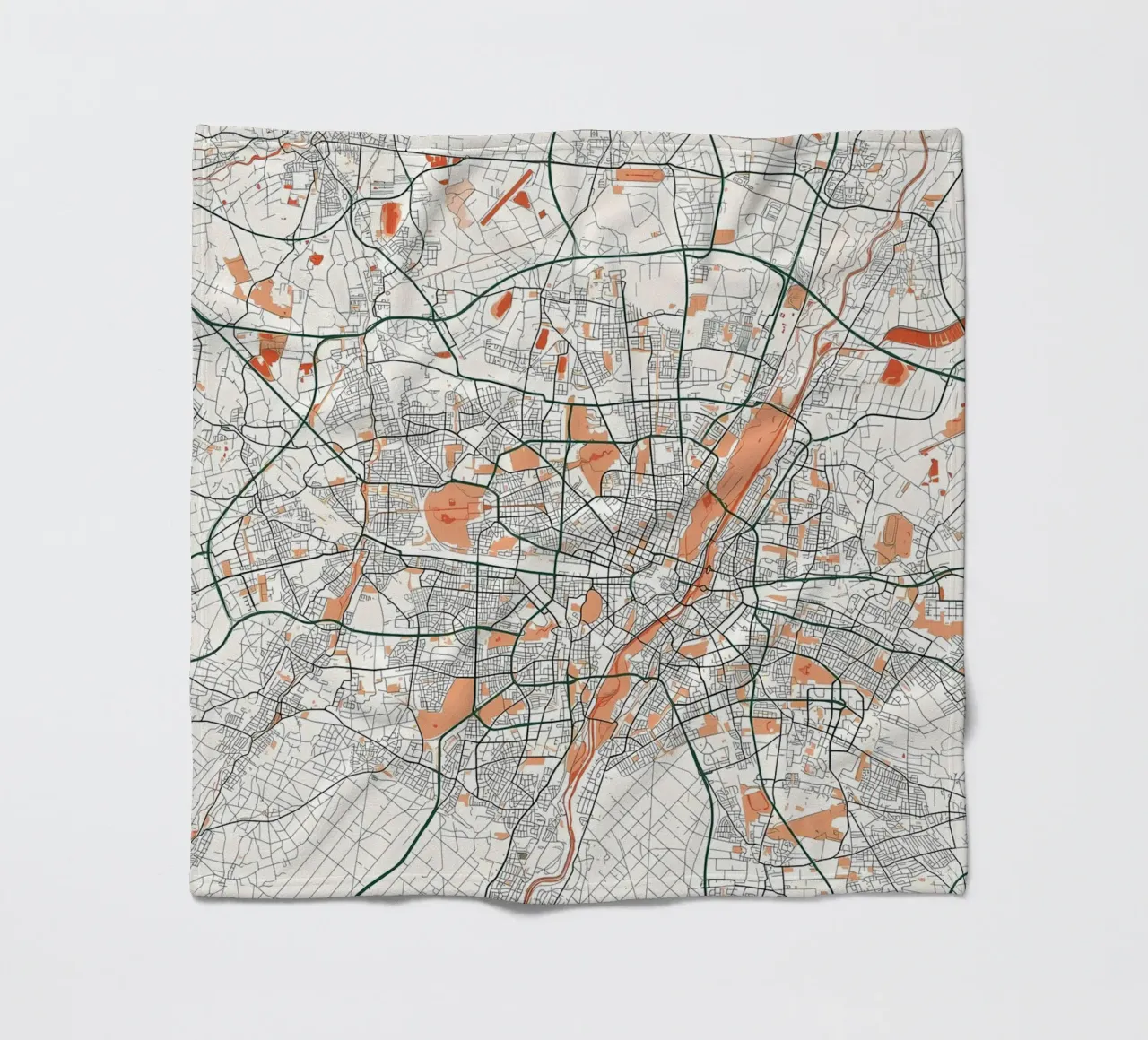 Monaco di Baviera Mappa della città Bohemien coperta in pile da Christopher Adams
