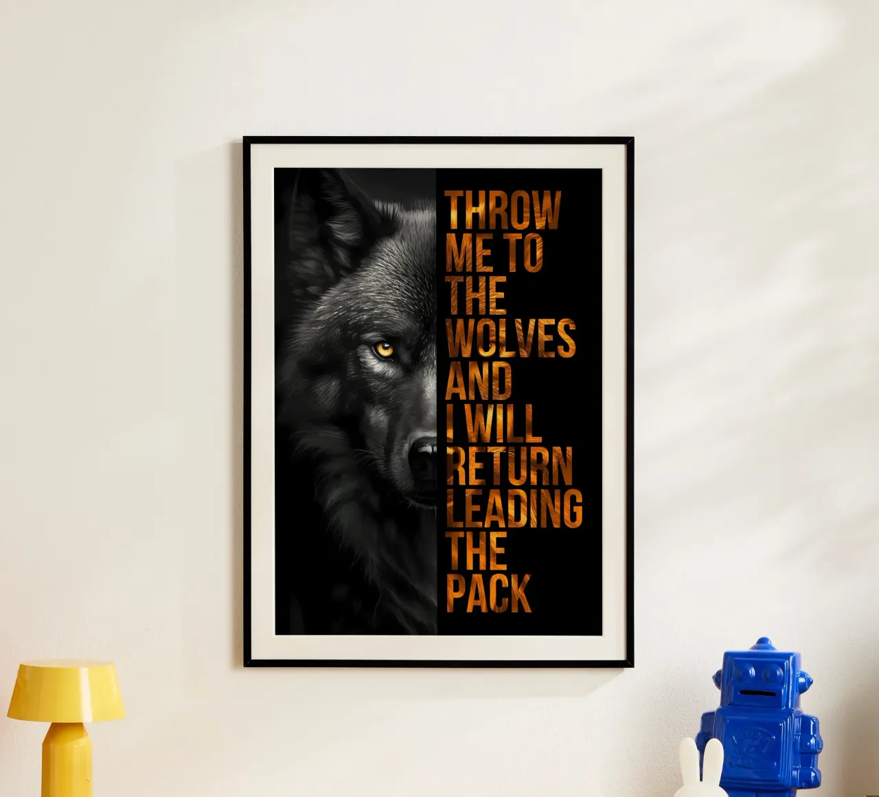 Wolf Dier poster van Pierre Walton