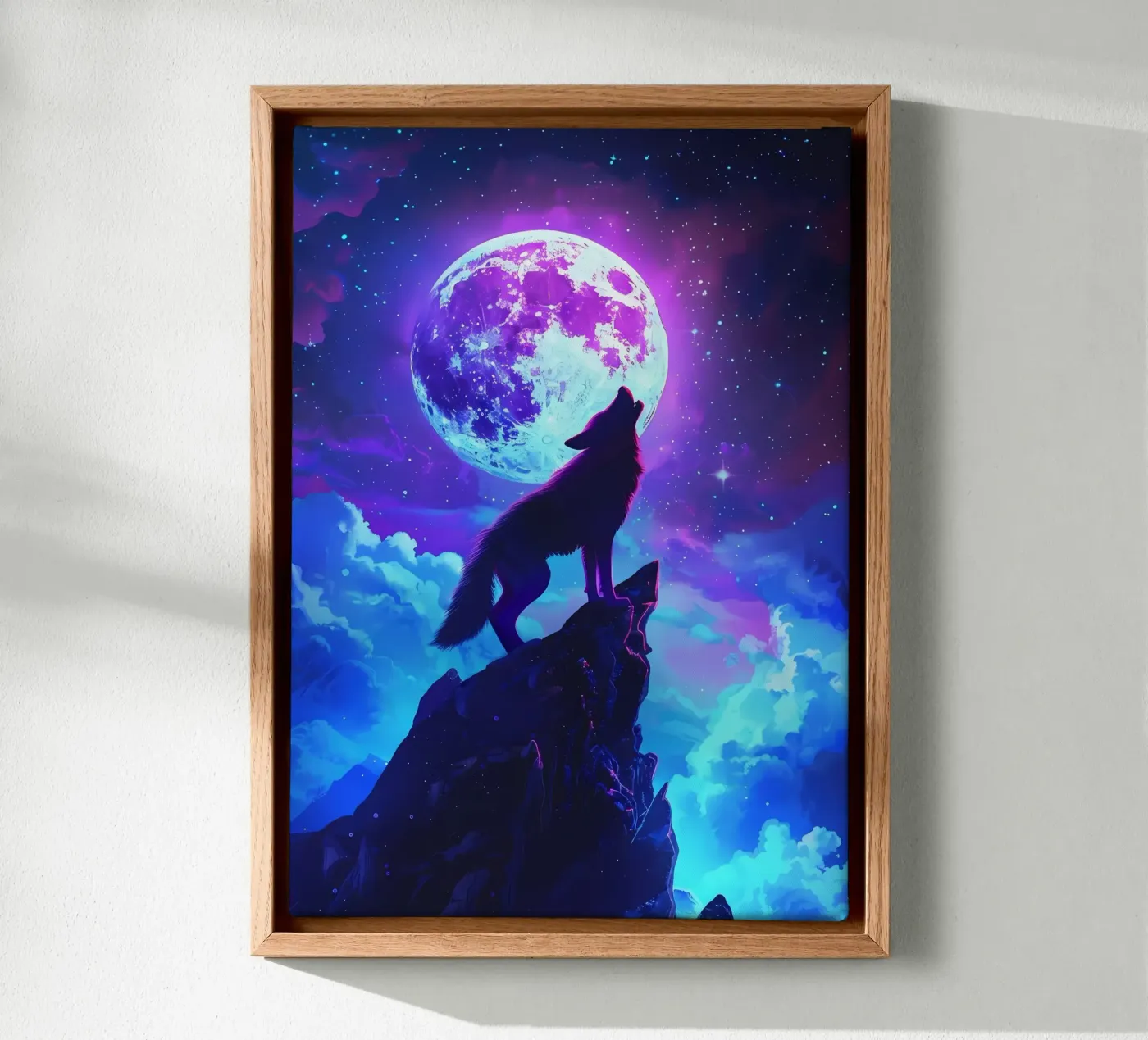 Wolf Dier canvas van Pierre Walton