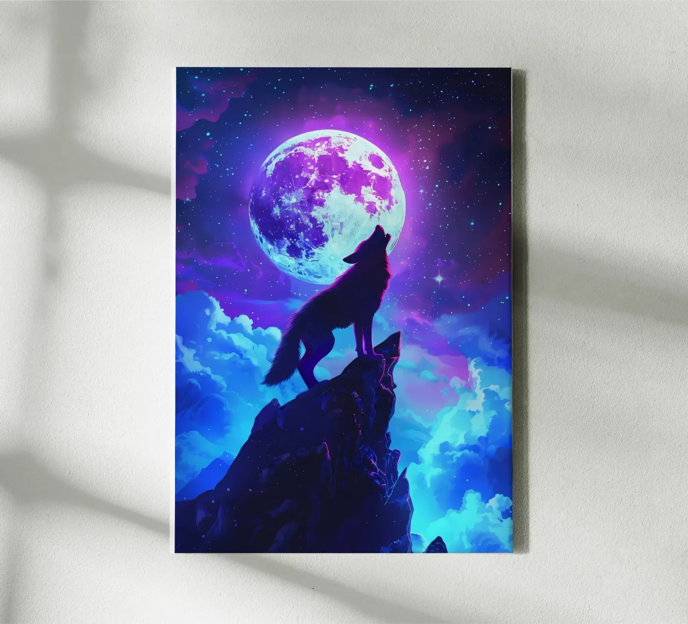 Wolf Dier canvas van Pierre Walton