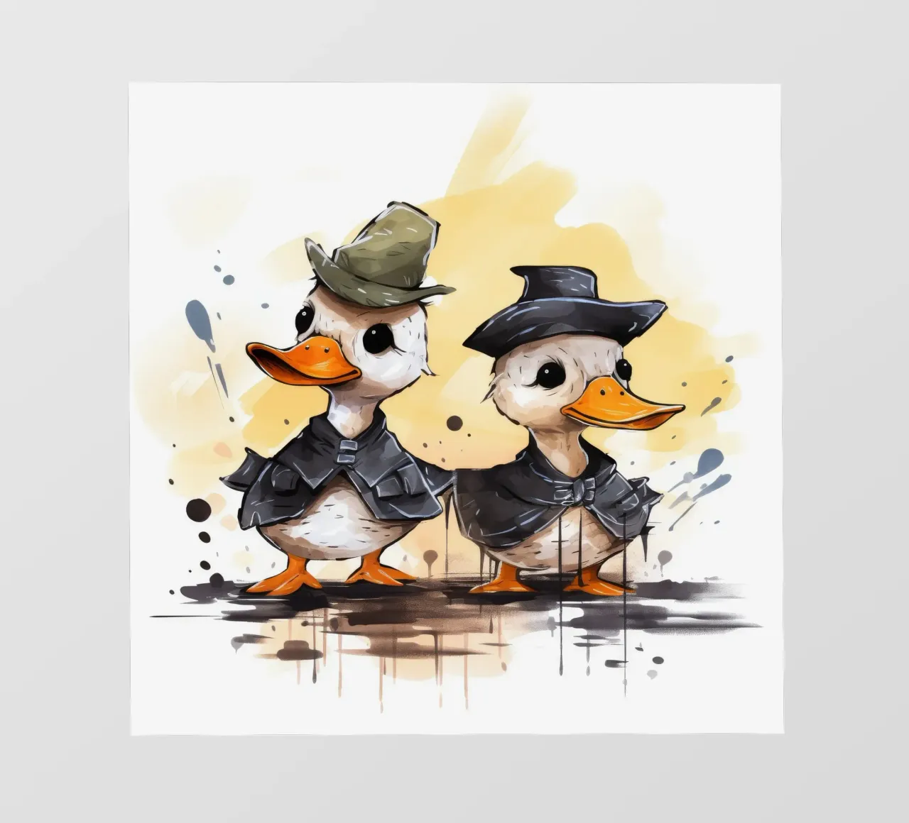 Retro Duck Duo pellicola backlit da Funny Animals