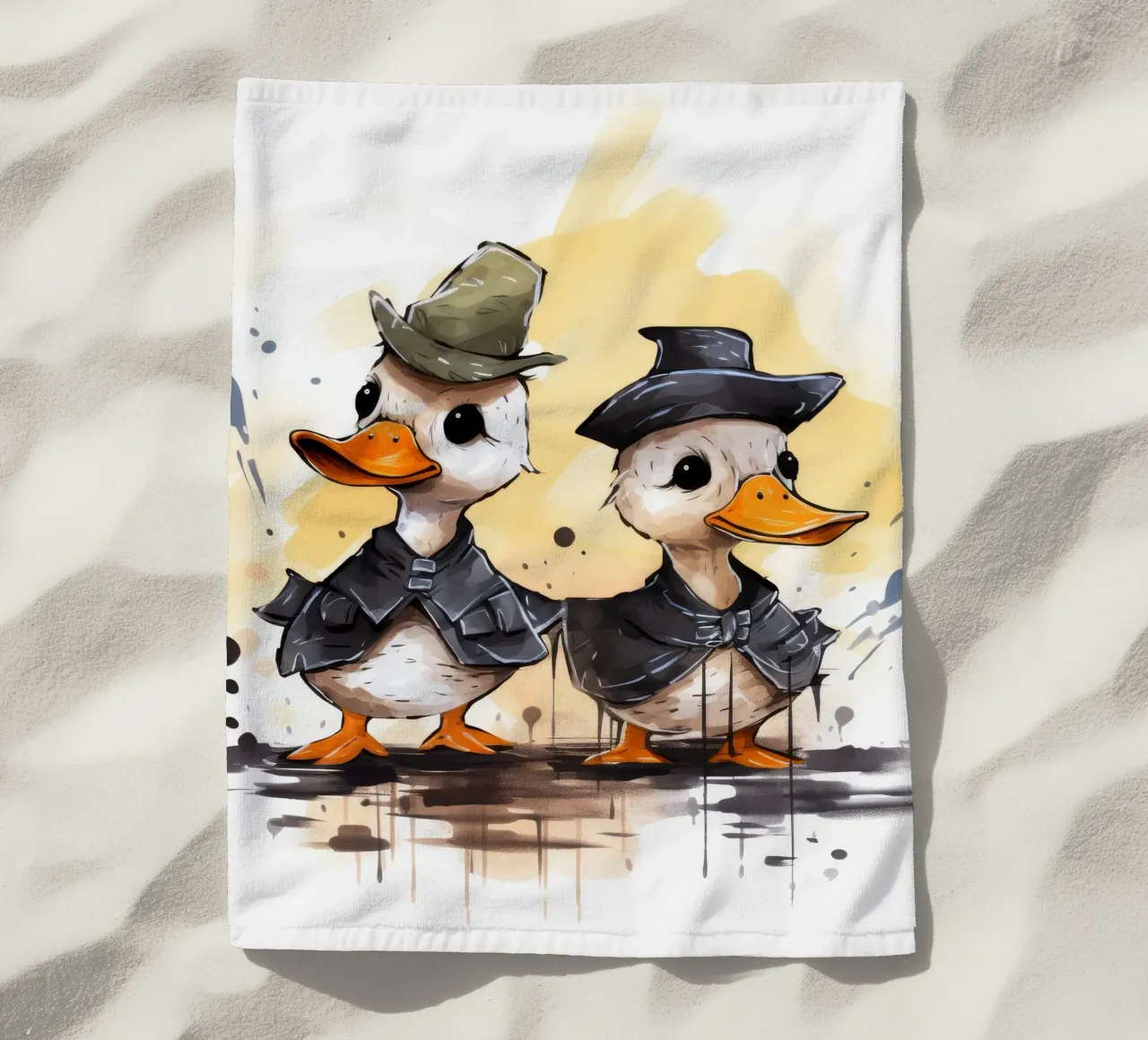 Retro Duck Duo telo mare da Funny Animals