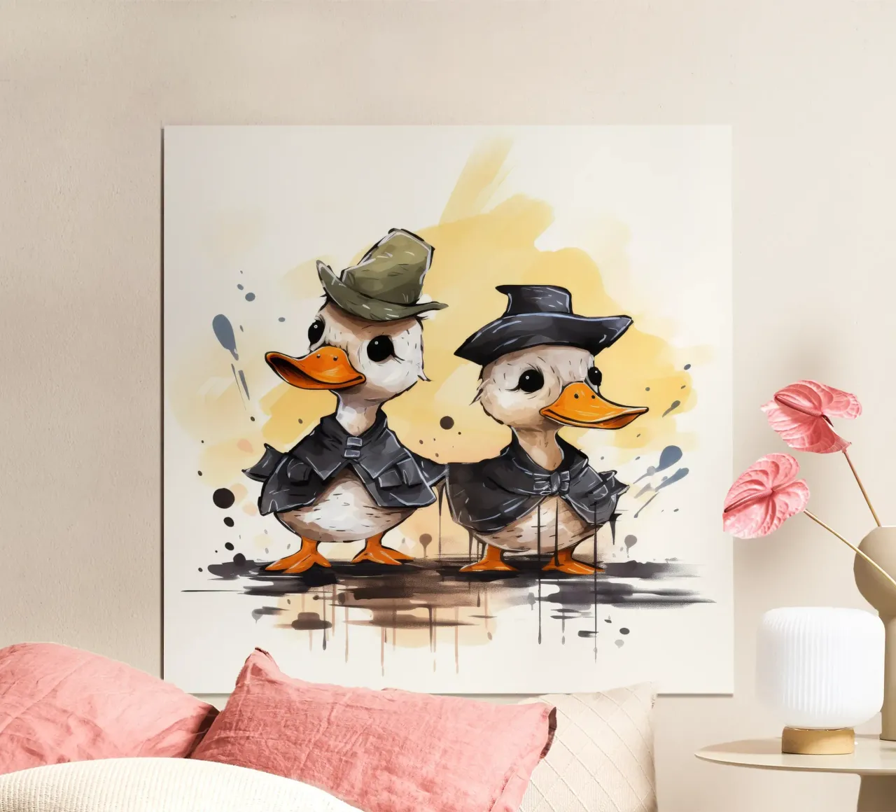 Retro Duck Duo carta hahnemühle da Funny Animals