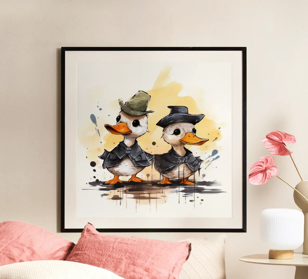 Retro Duck Duo carta hahnemühle da Funny Animals