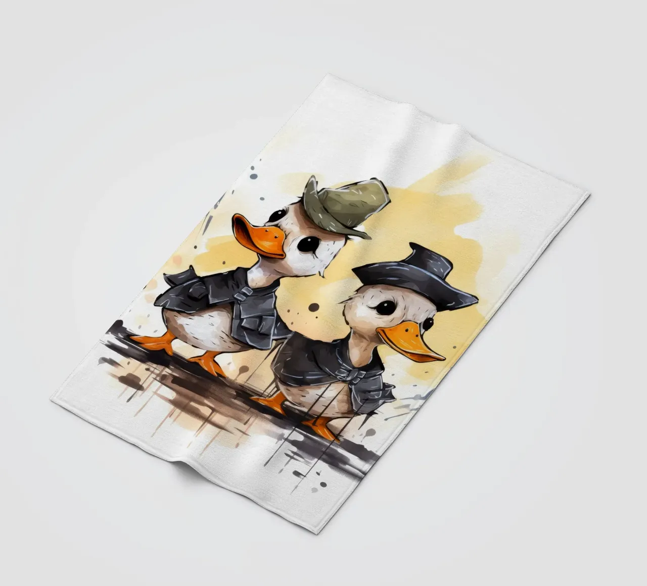 Retro Duck Duo coperta in pile da Funny Animals