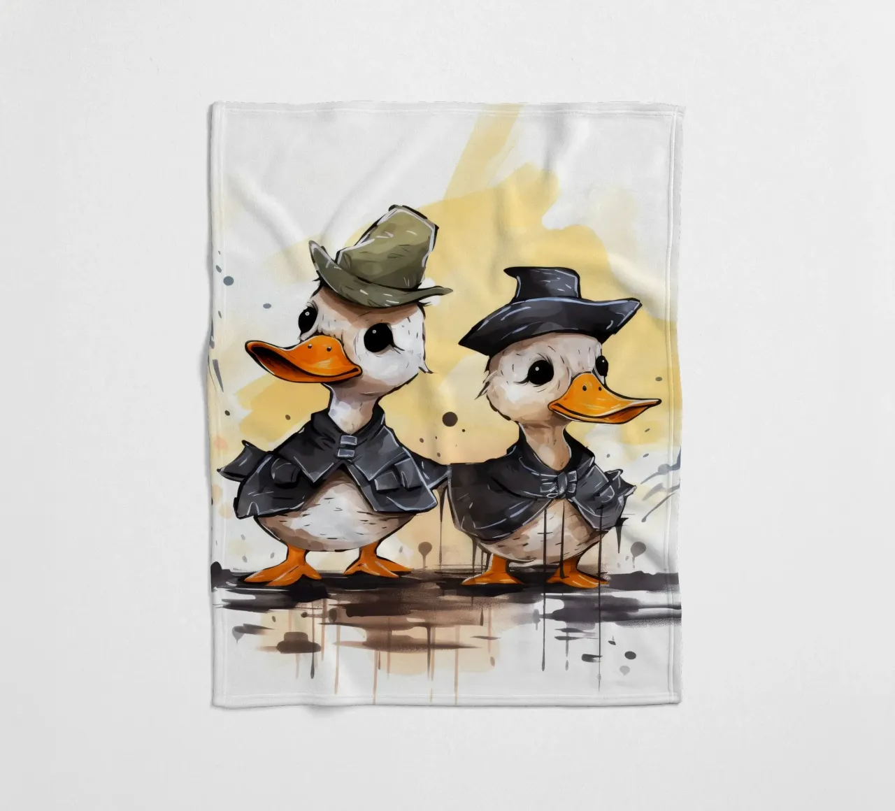 Retro Duck Duo coperta in pile da Funny Animals