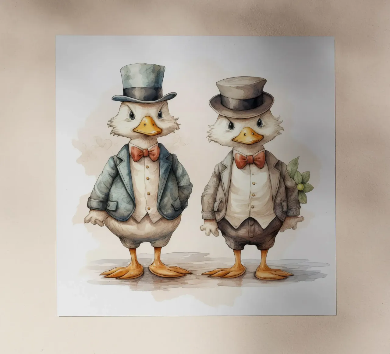 Cartoni animati retrò Funny Cute Ducks pellicola backlit da Funny Animals