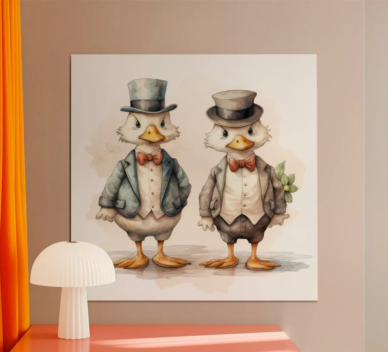 Dibujos animados retro divertidos de patos lindos hahnemühle de Funny Animals