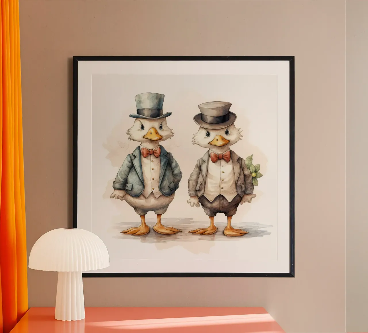 Dibujos animados retro divertidos de patos lindos hahnemühle de Funny Animals