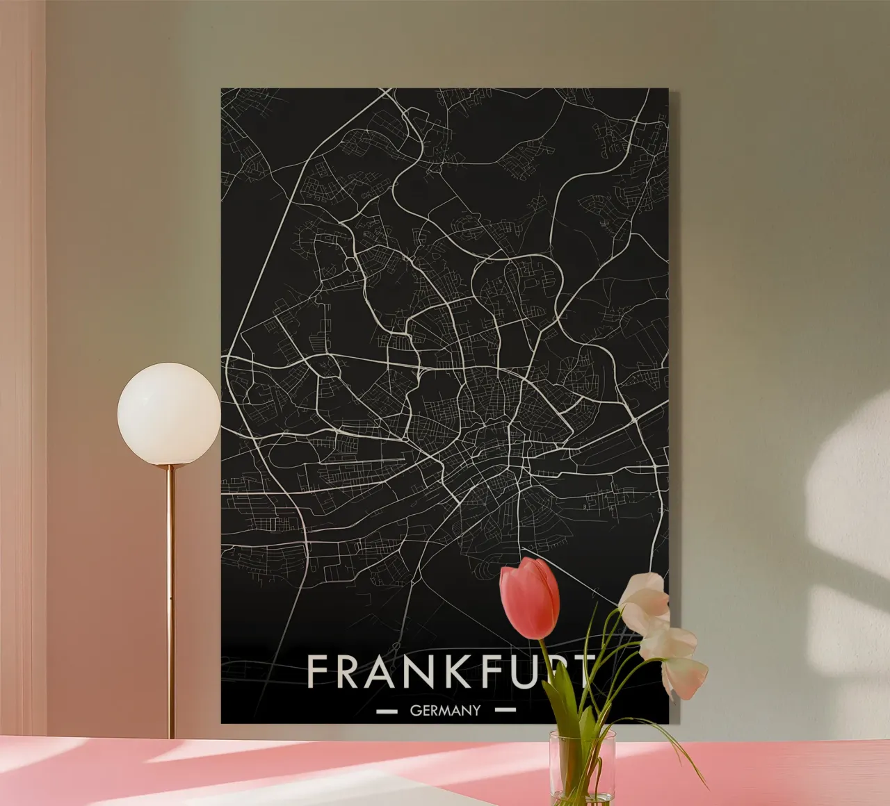 mappa di francoforte plexiglass da Christopher Adams