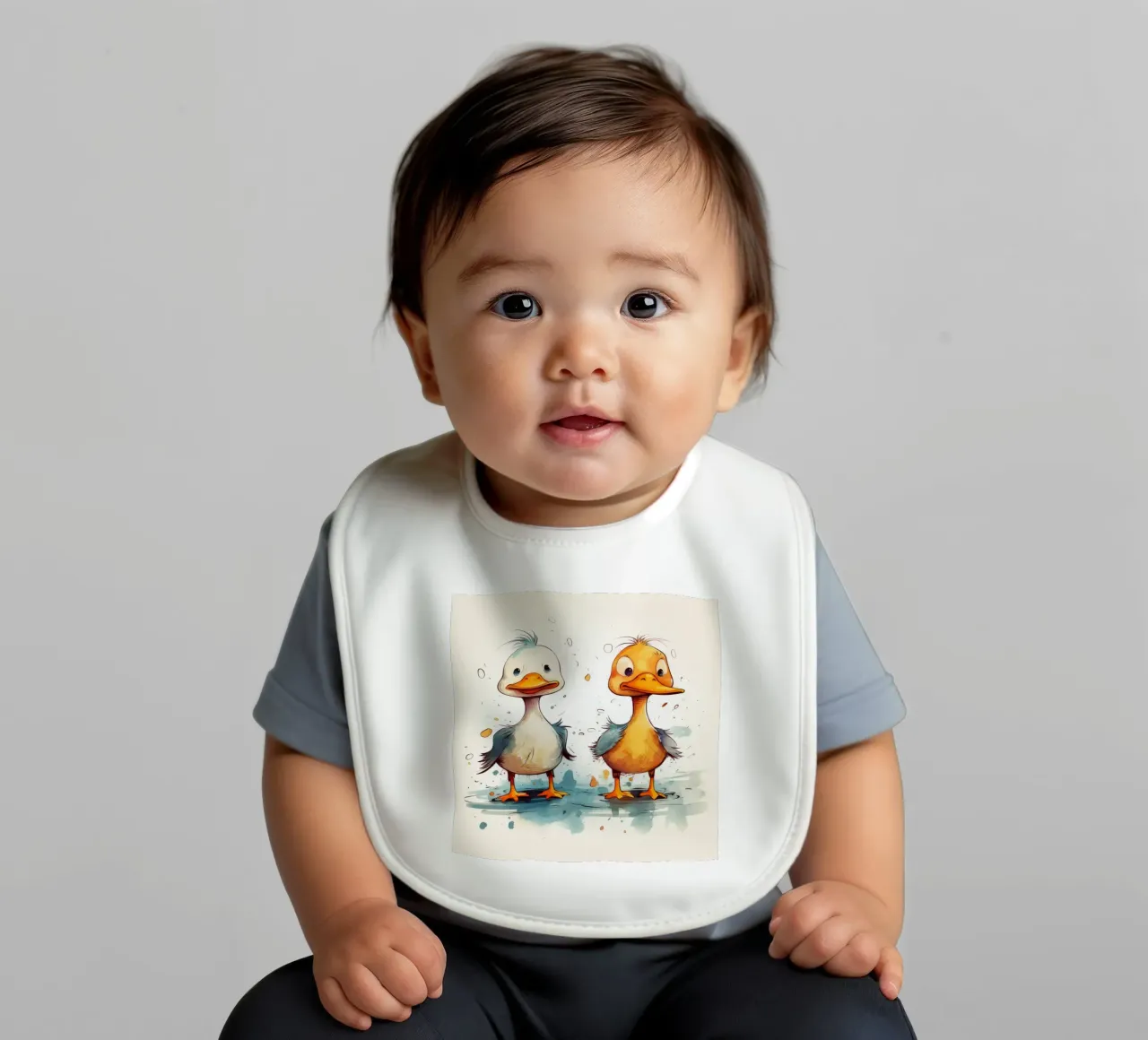Pato Retro Duo babero de Funny Animals