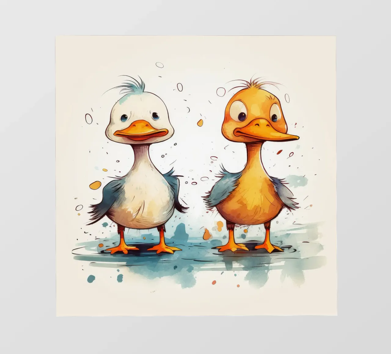 Retro Duck Duo pellicola backlit da Funny Animals