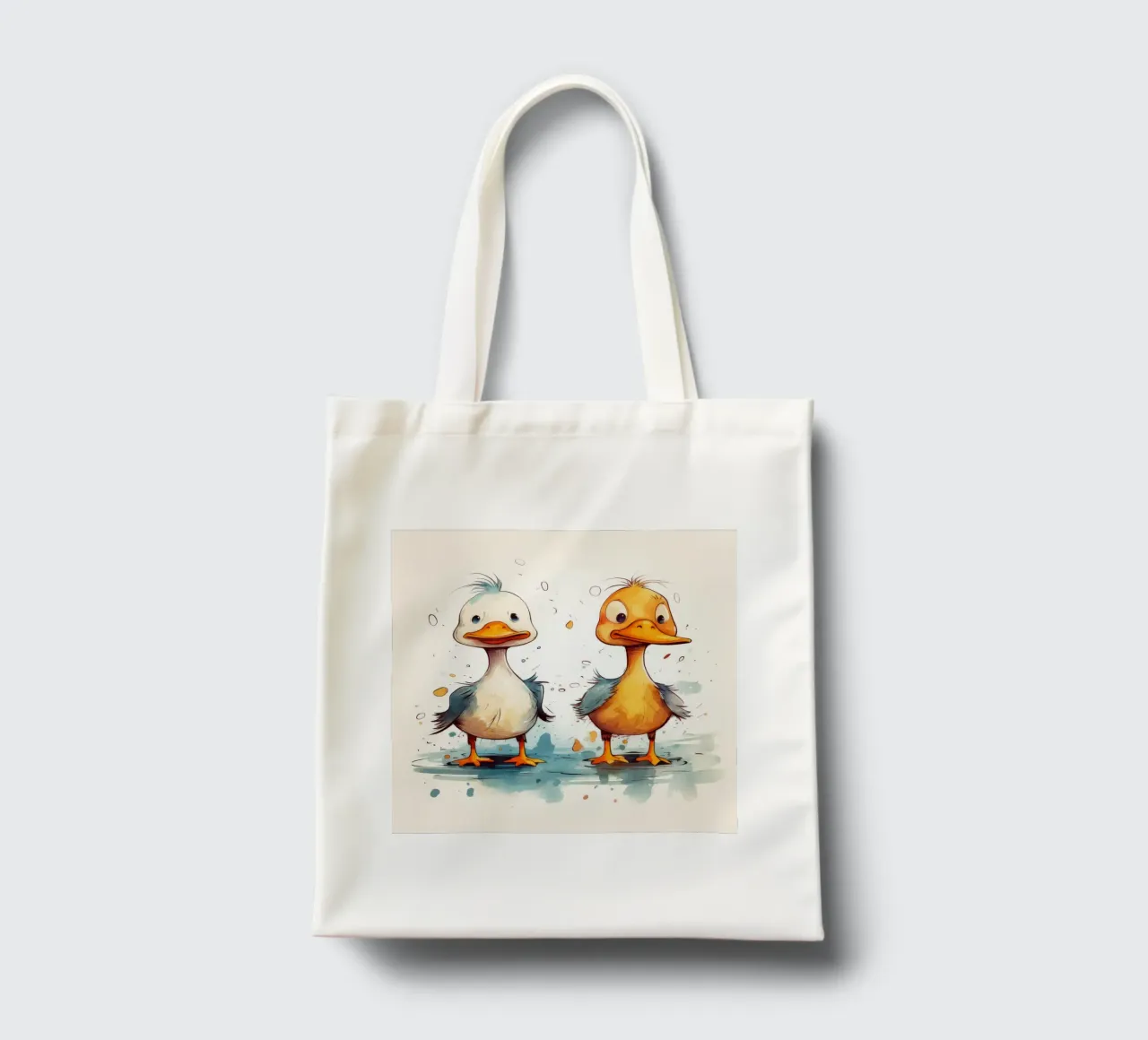 Retro Duck Duo borsa in juta da Funny Animals