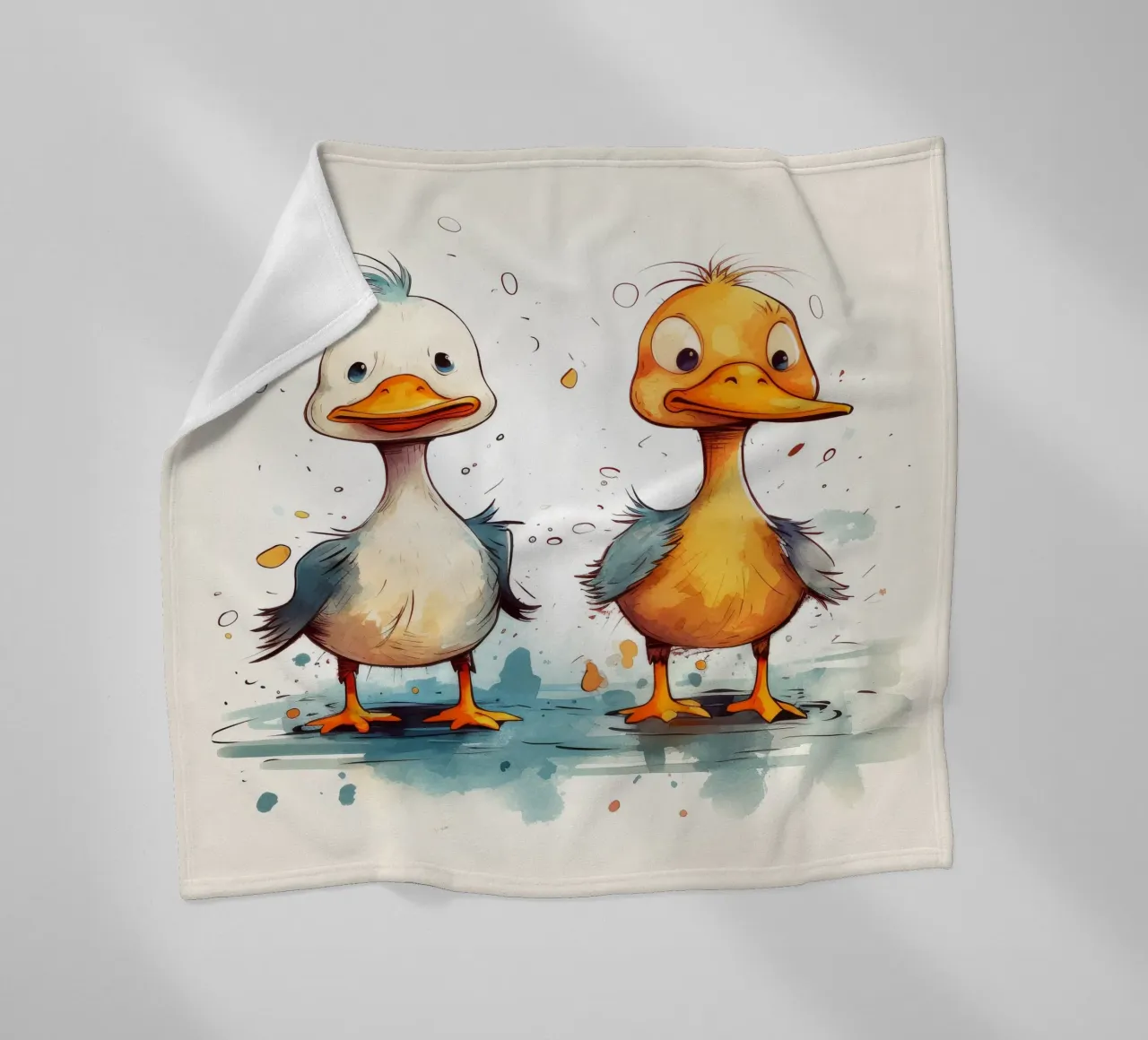 Retro Duck Duo coperta in pile da Funny Animals
