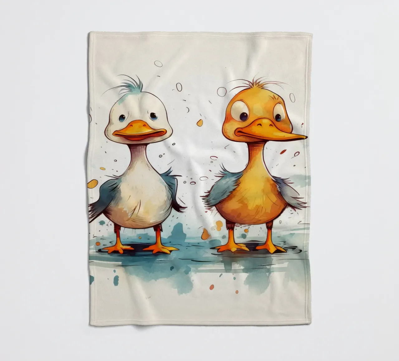 Retro Duck Duo coperta in pile da Funny Animals
