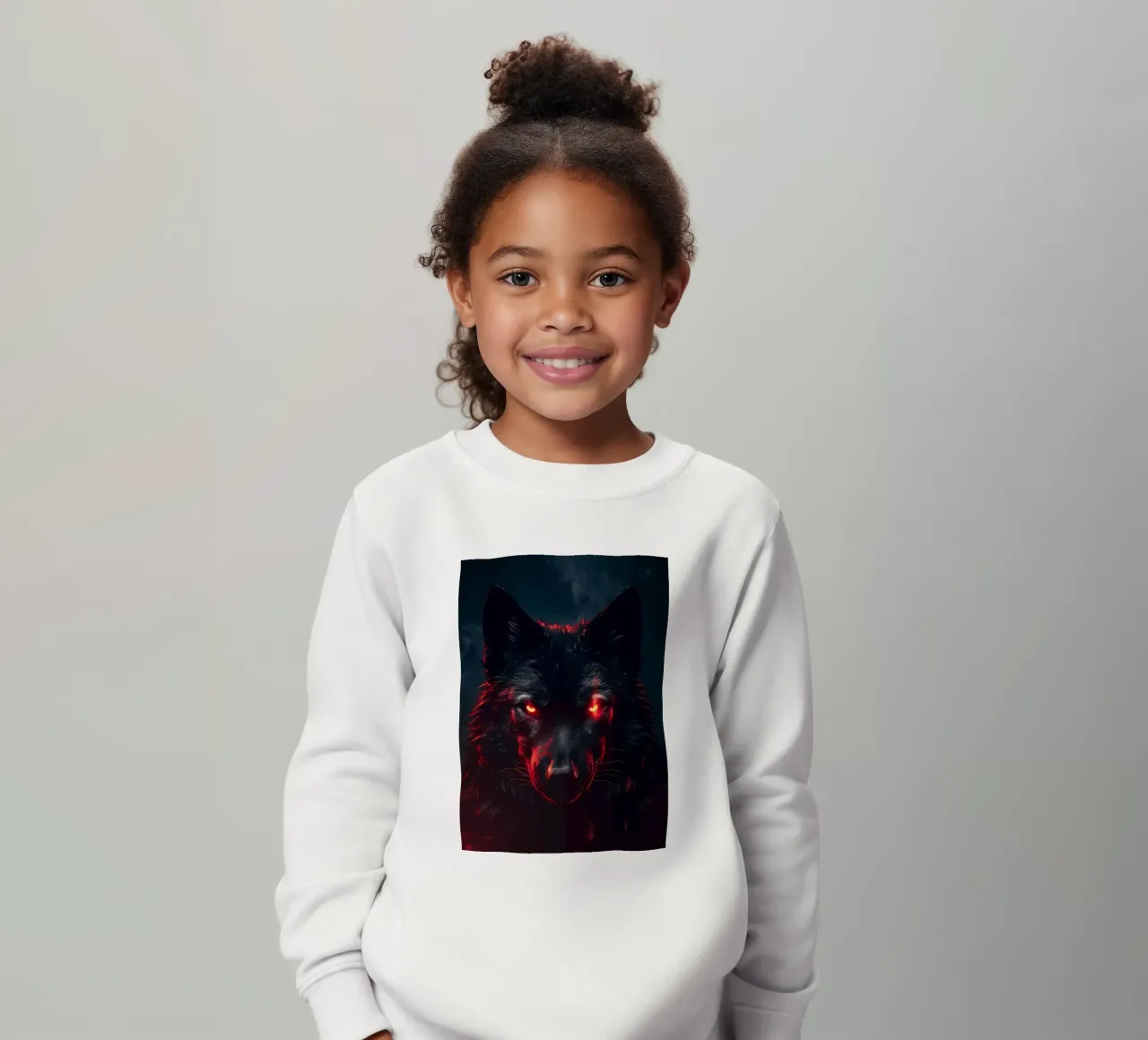 Wolf Animal kids sweatshirt by Pierre Walton