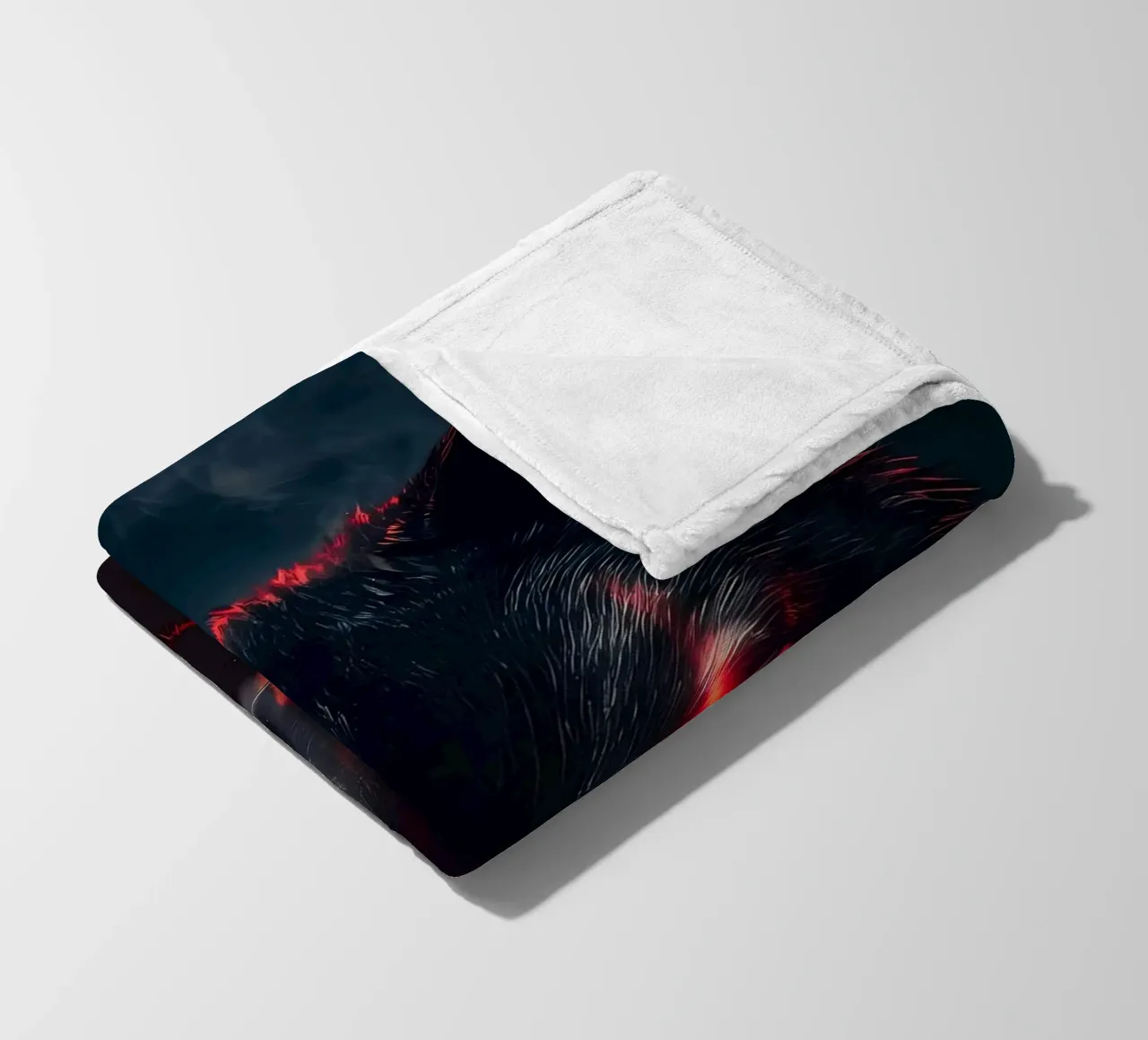 Wolf Animal fleece blanket by Pierre Walton