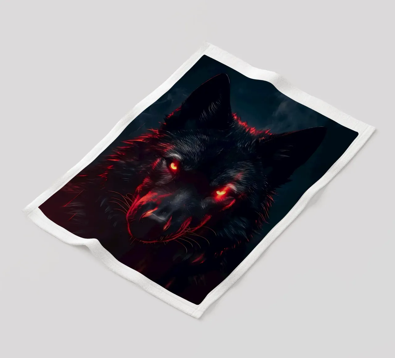 Wolf Animal fleece blanket by Pierre Walton