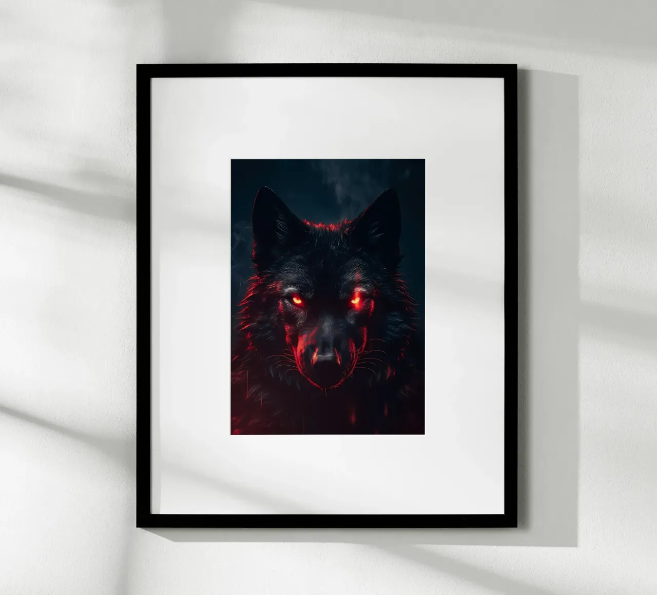 Animale lupo poster con telaio in plastica da Pierre Walton