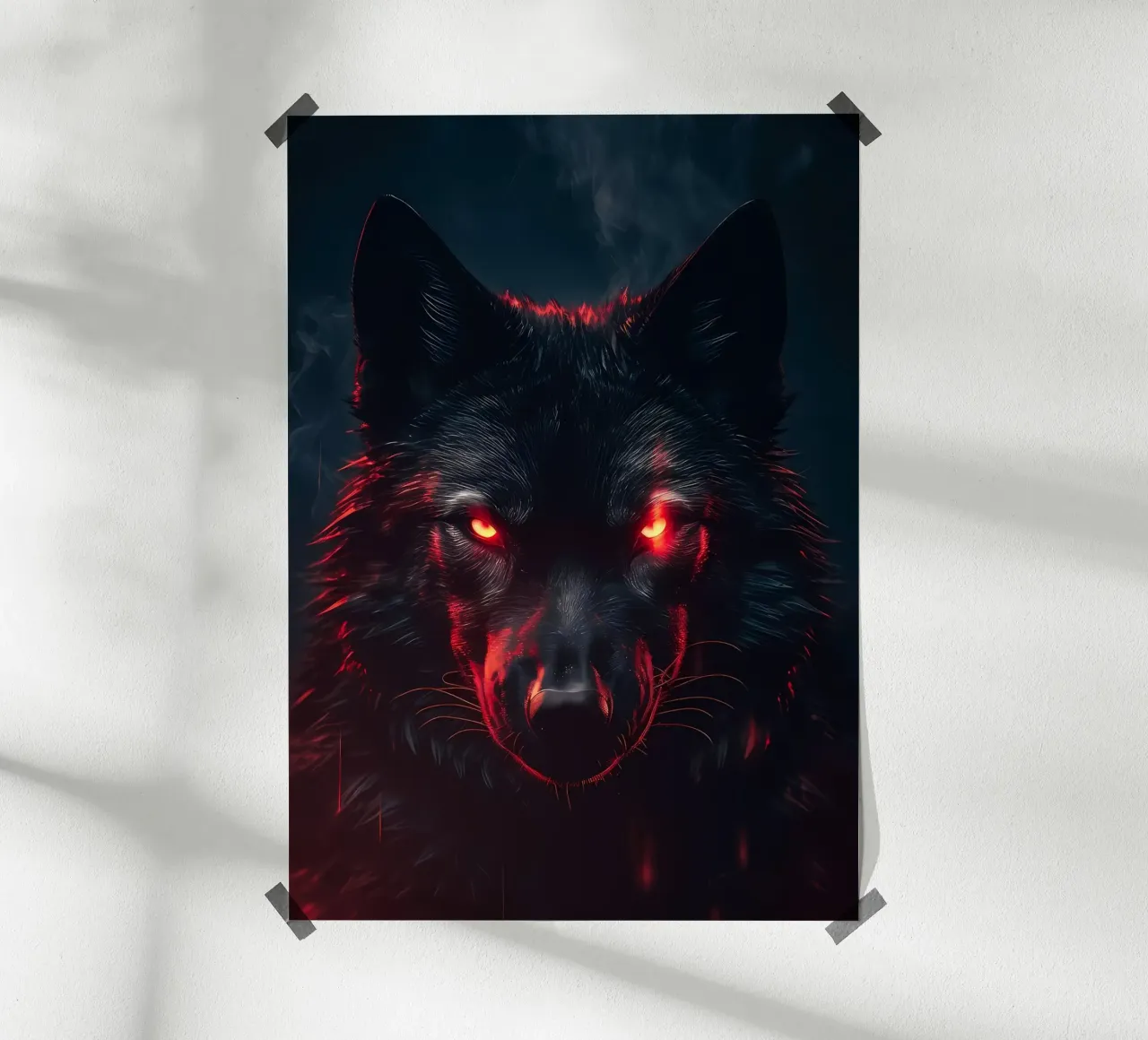 Animale lupo poster con telaio in plastica da Pierre Walton