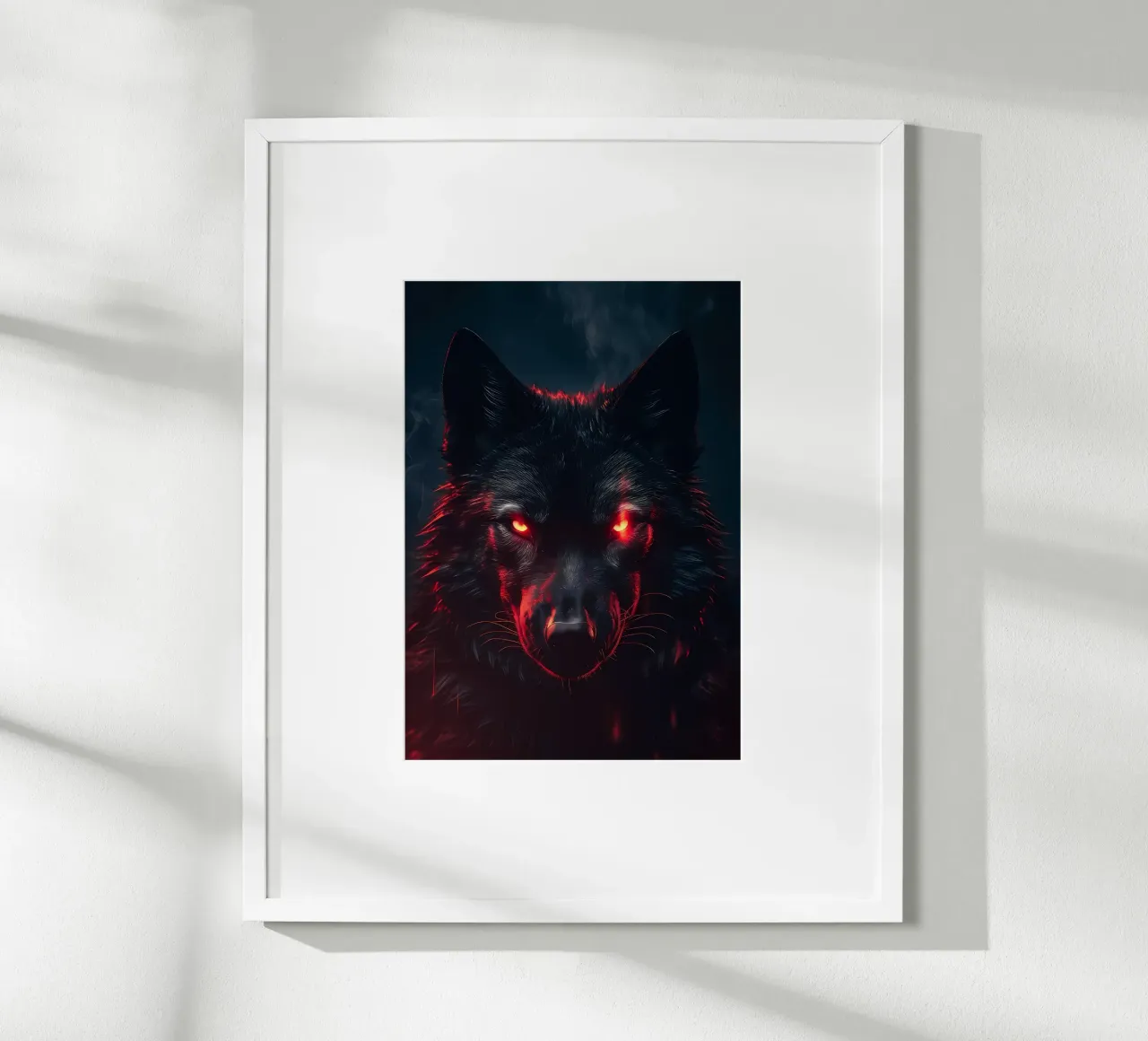 Animale lupo poster con telaio in plastica da Pierre Walton