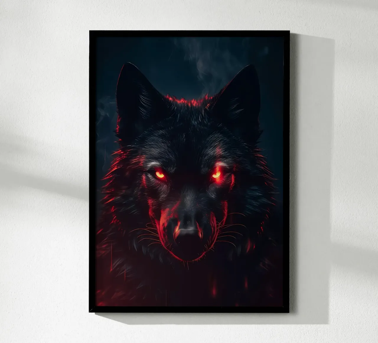 Animale lupo poster con telaio in plastica da Pierre Walton