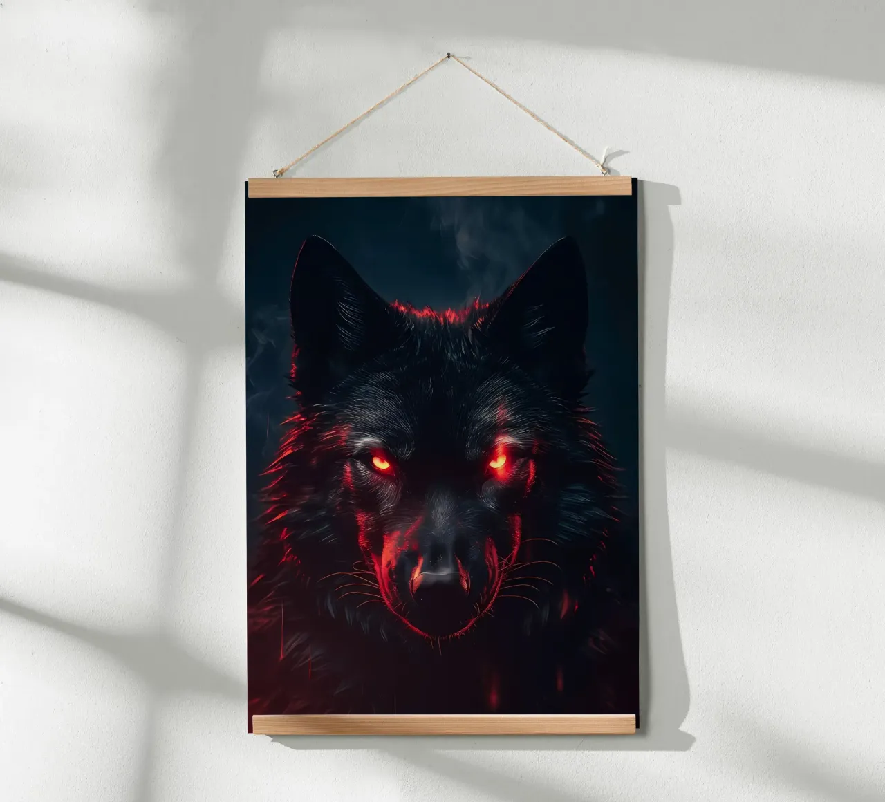 Animale lupo poster con telaio in plastica da Pierre Walton