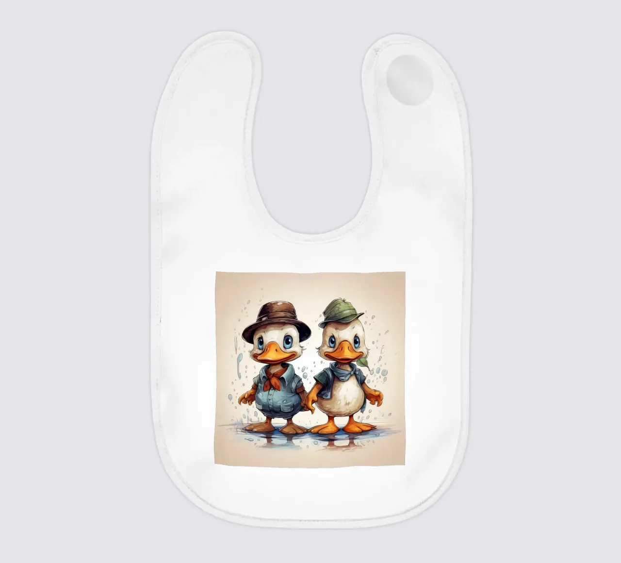 Retro Duck Duo bavaglino da Funny Animals