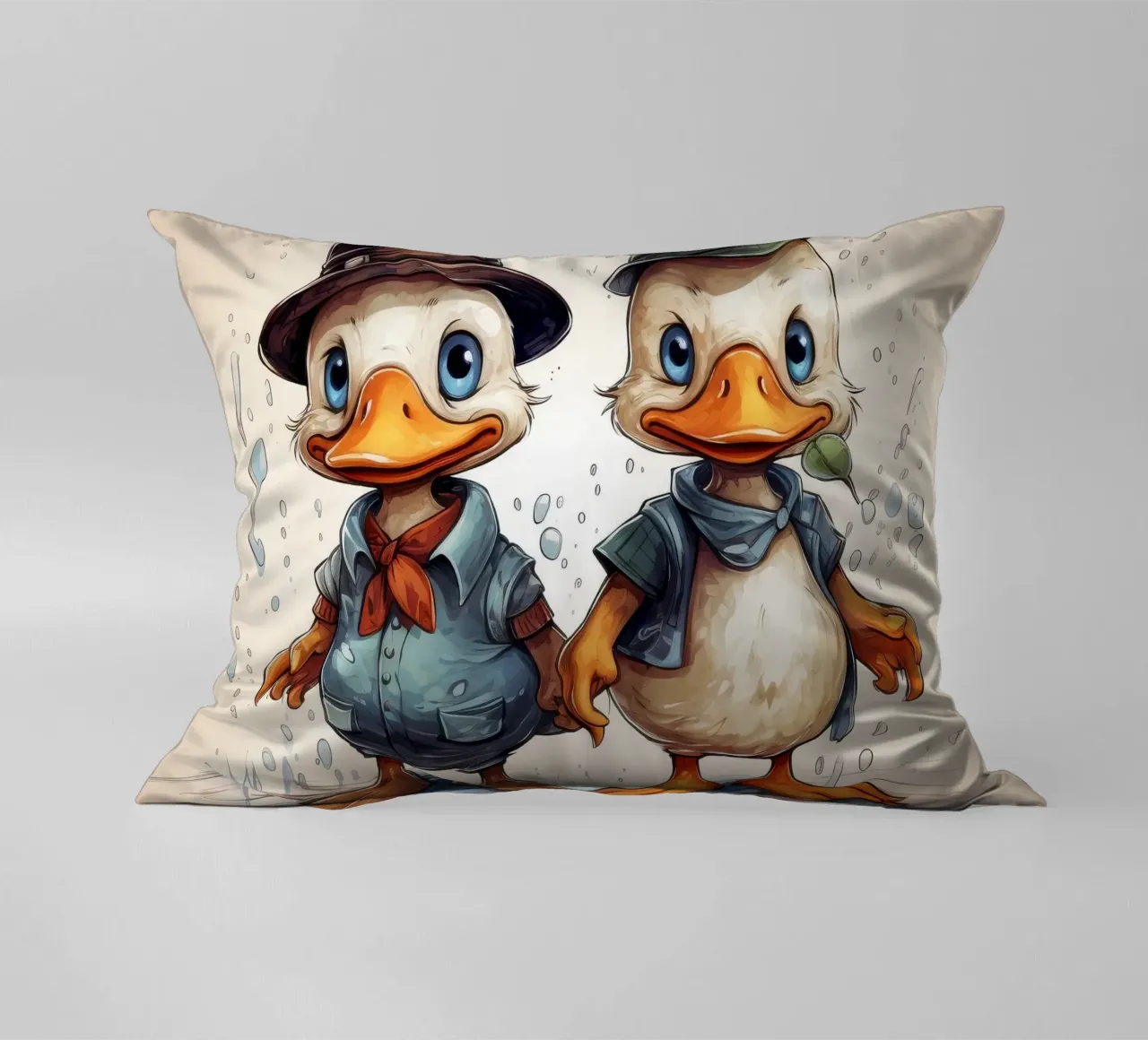 Retro Duck Duo cuscino da Funny Animals