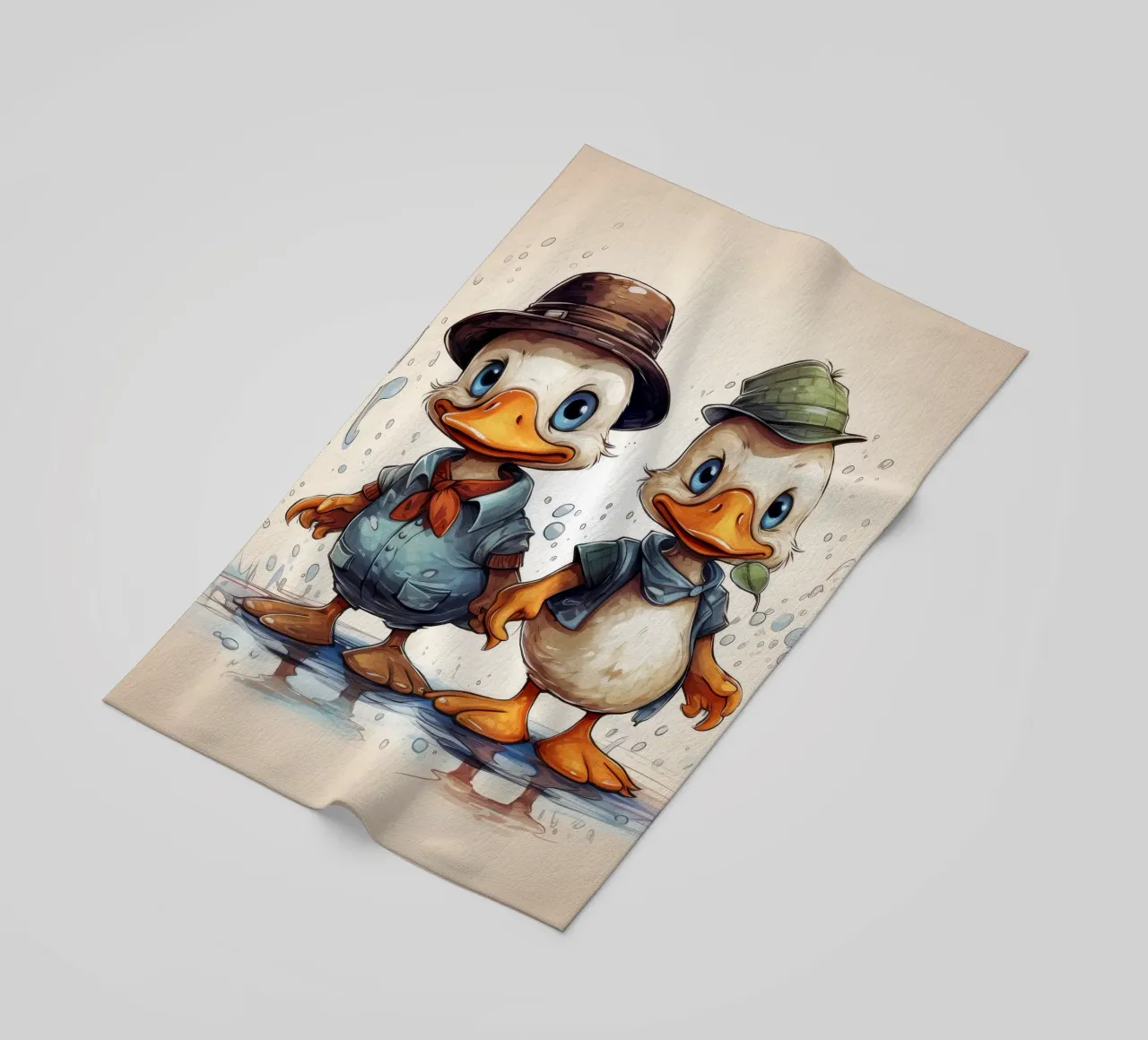 Retro Duck Duo telo mare da Funny Animals