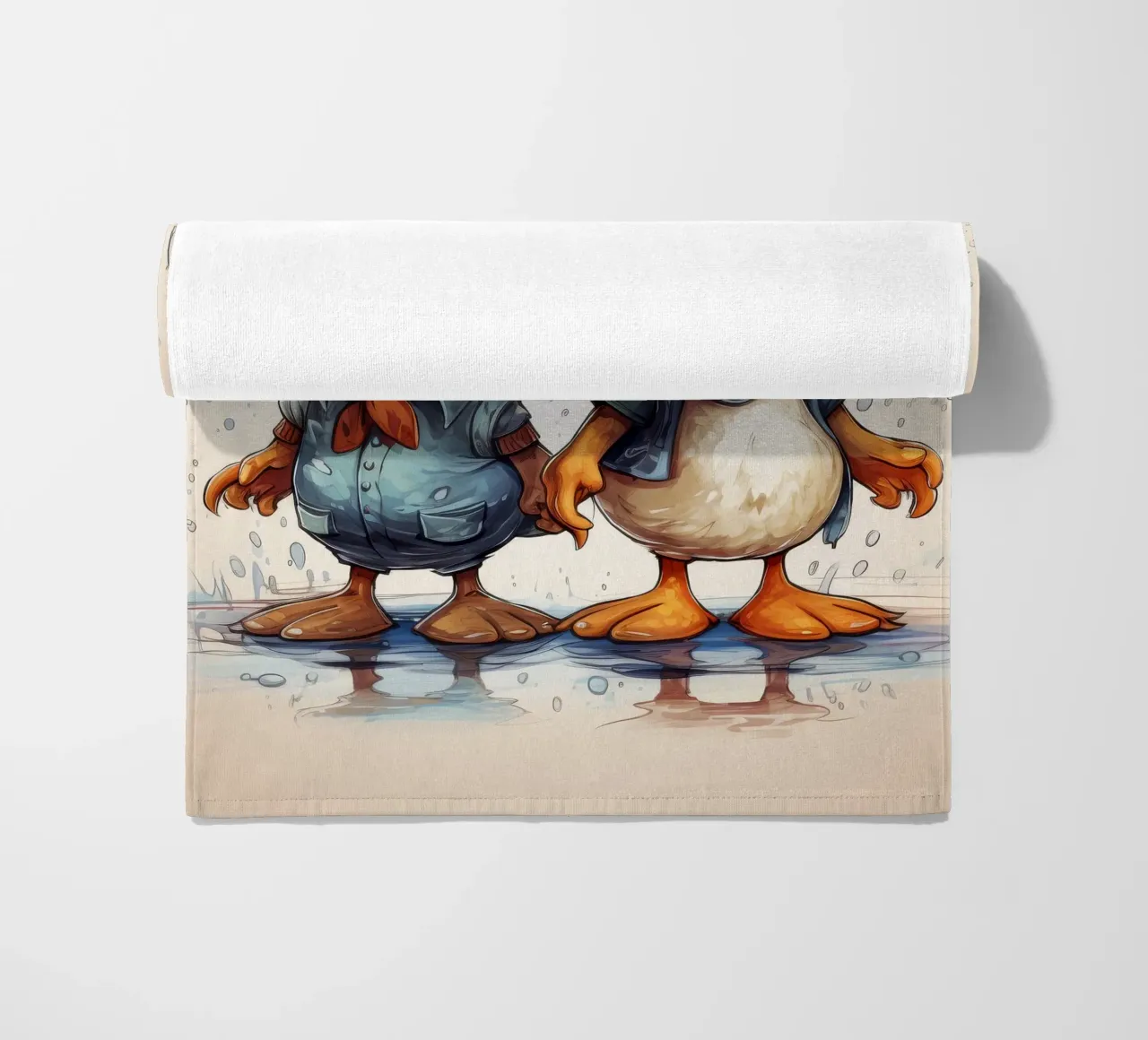 Retro Duck Duo telo mare da Funny Animals