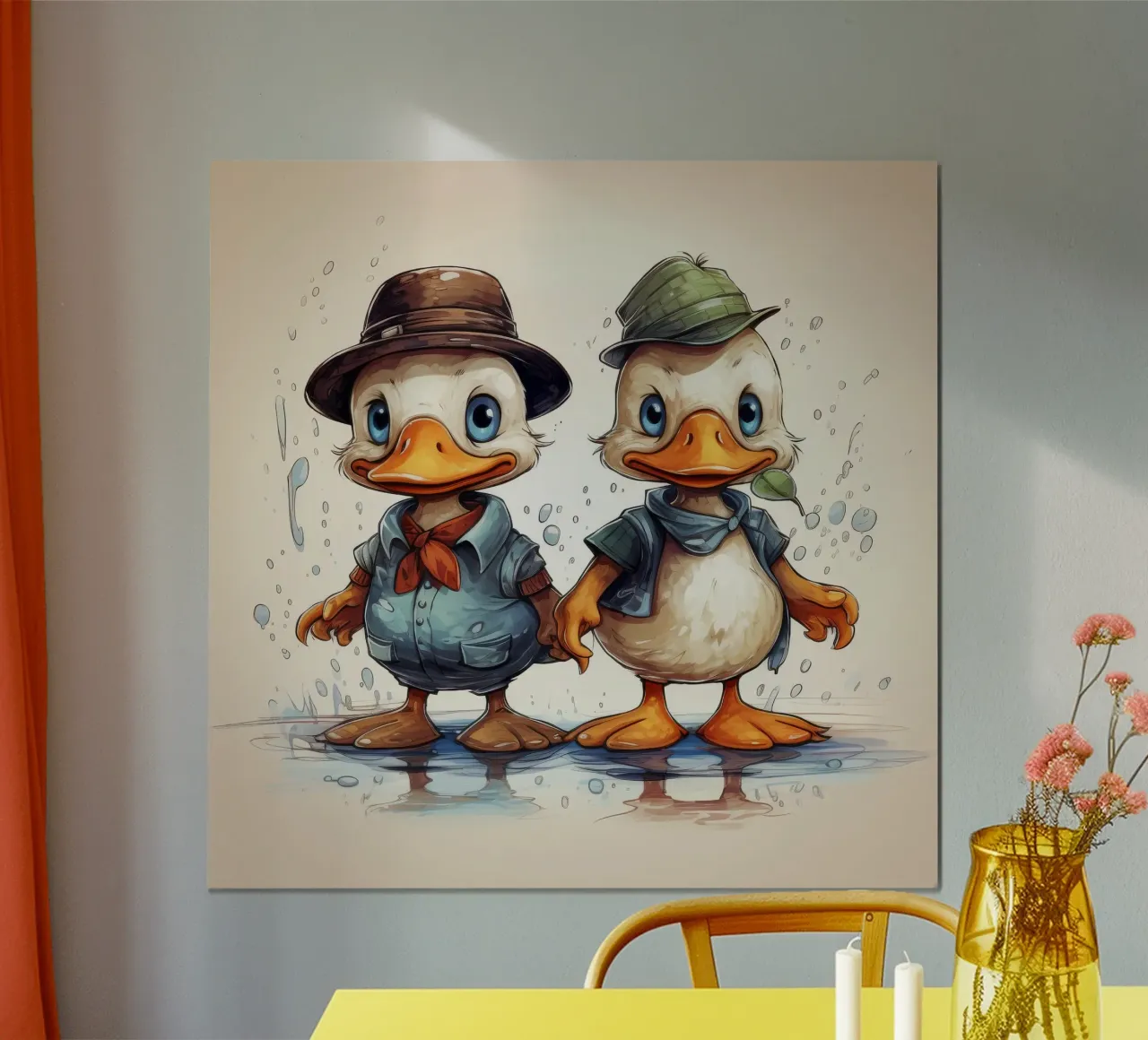 Retro Duck Duo carta hahnemühle da Funny Animals