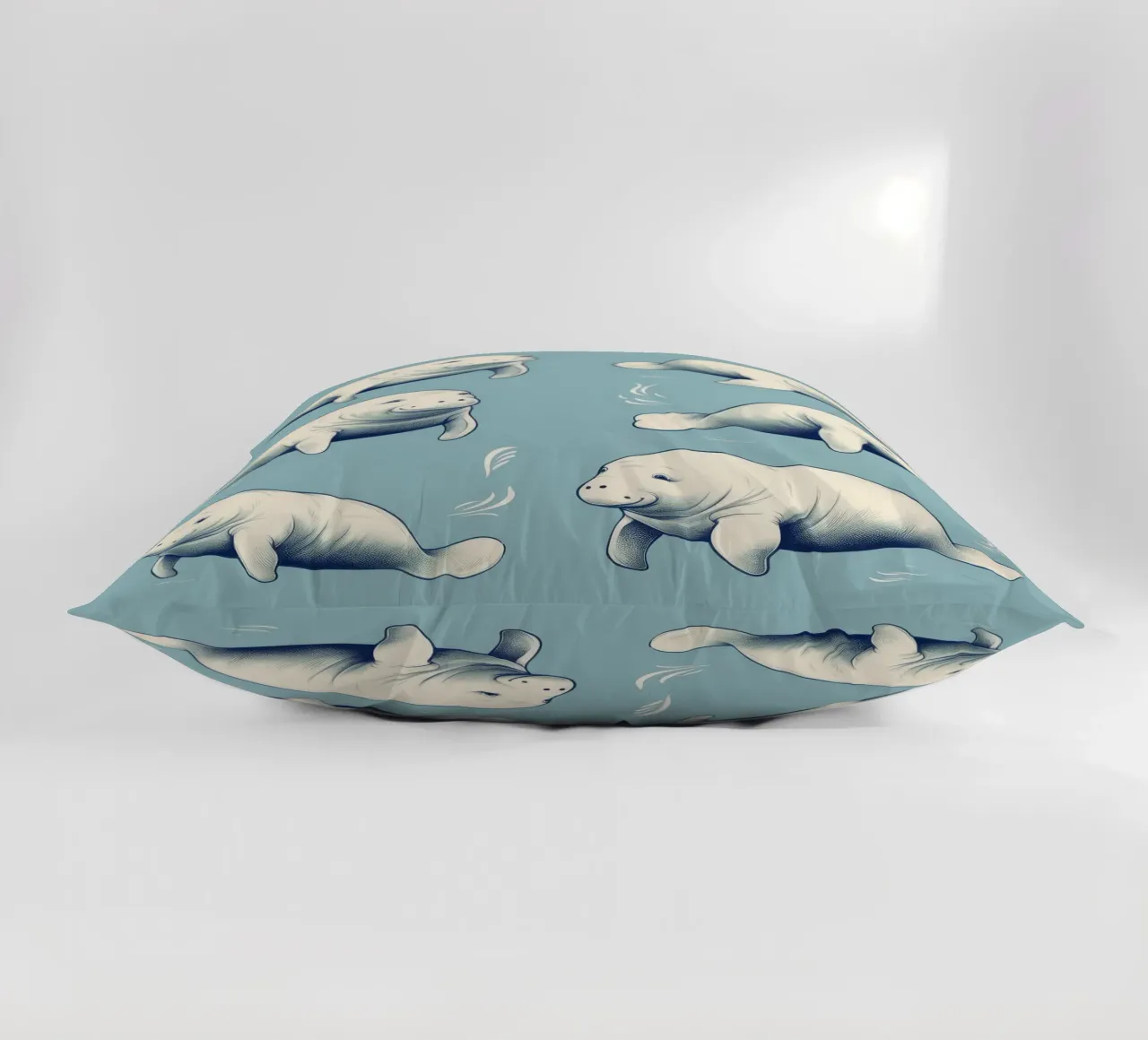 Retro Dugong Gang decorative cushion by Funny Animals