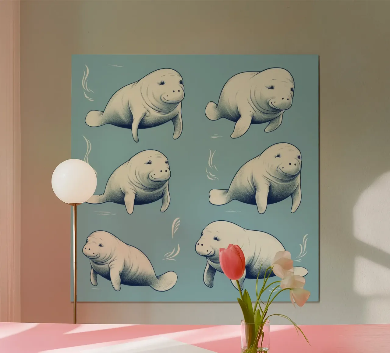 Retro-Dugong-Bande Hahnemühle von Funny Animals