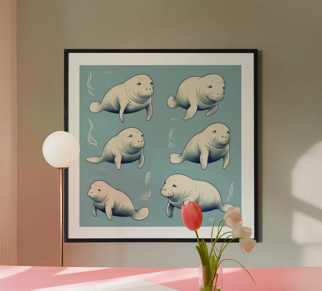 Retro-Dugong-Bande Hahnemühle von Funny Animals