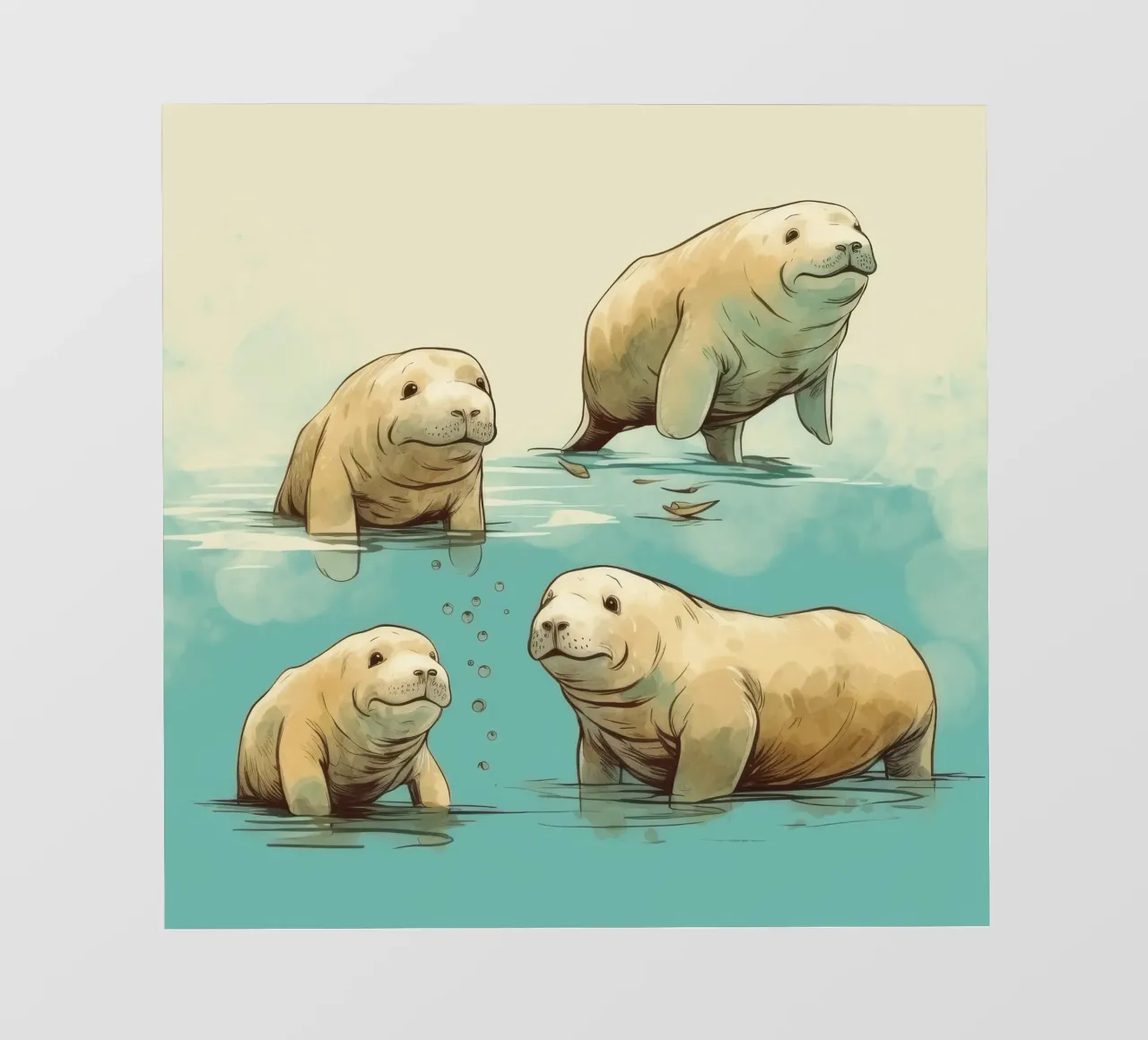 Retro Dugong Gang film rétro-éclairé de Funny Animals