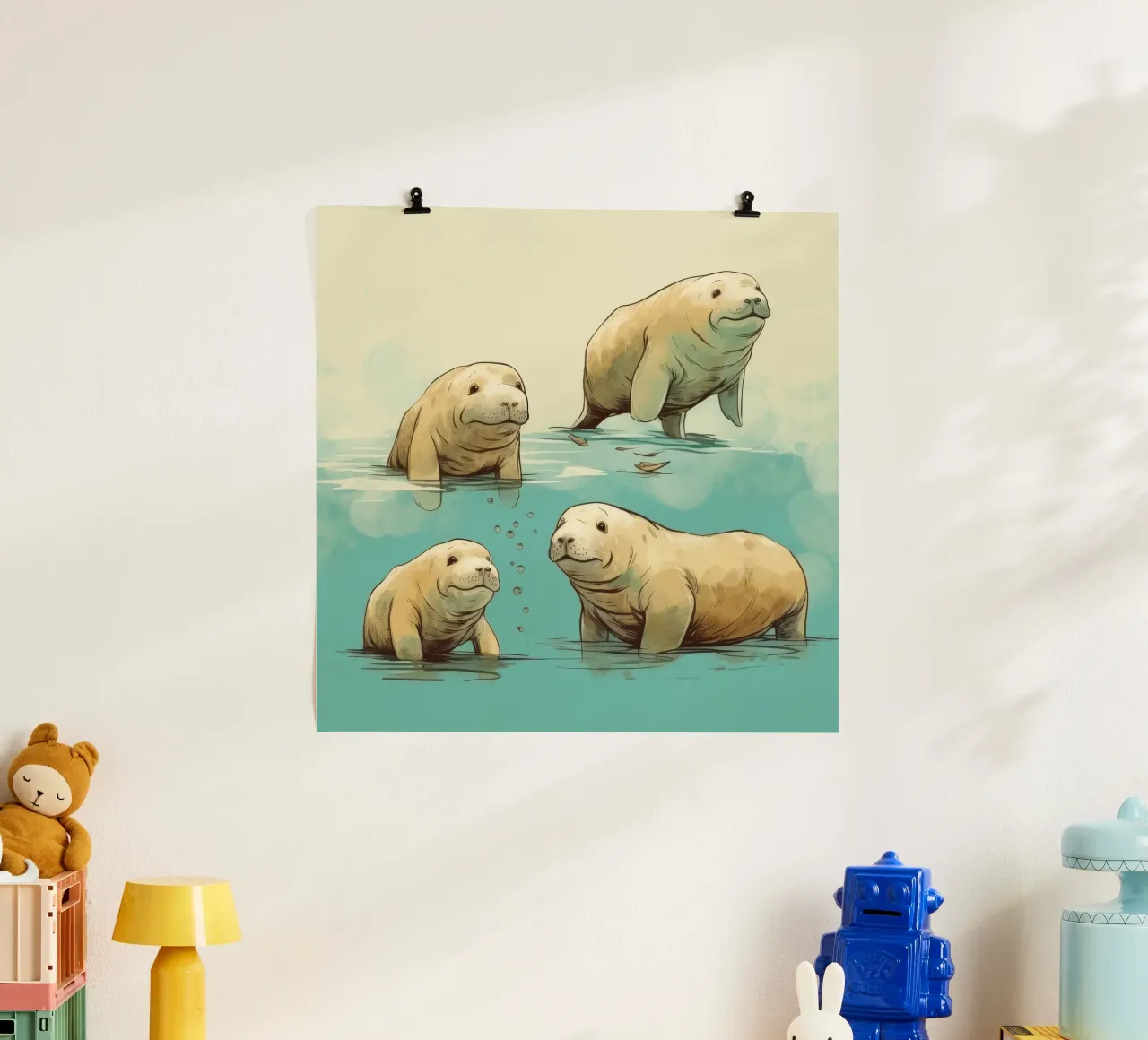 Pandilla Retro Dugong hahnemühle de Funny Animals