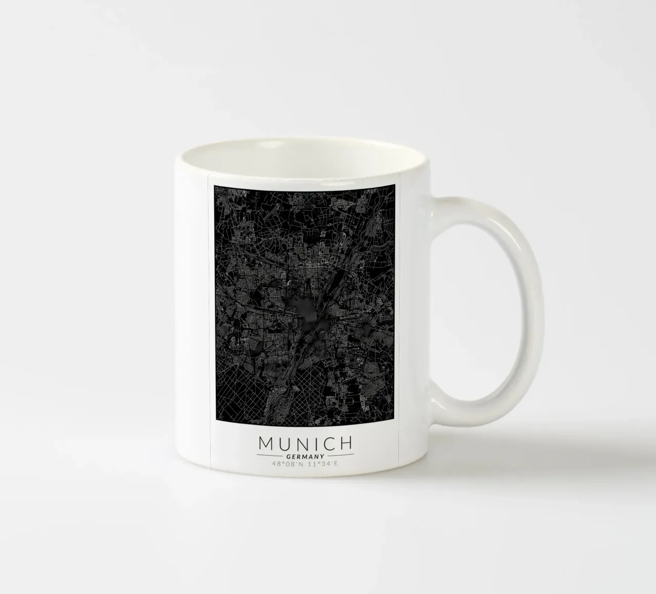 Mappa della città di Monaco tazza in ceramica da Christopher Adams