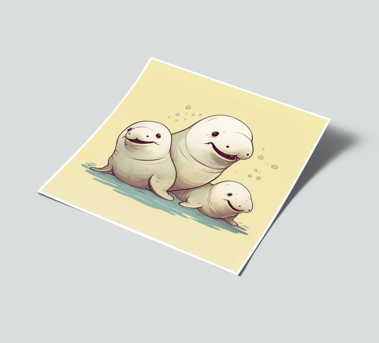 Retro-Dugong-Bande Stickerbogen von Funny Animals