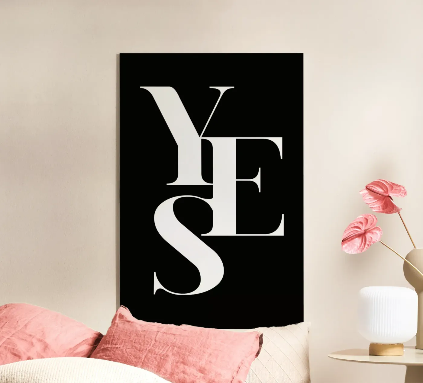 Yes 1 acrylic glass by Froilein Juno