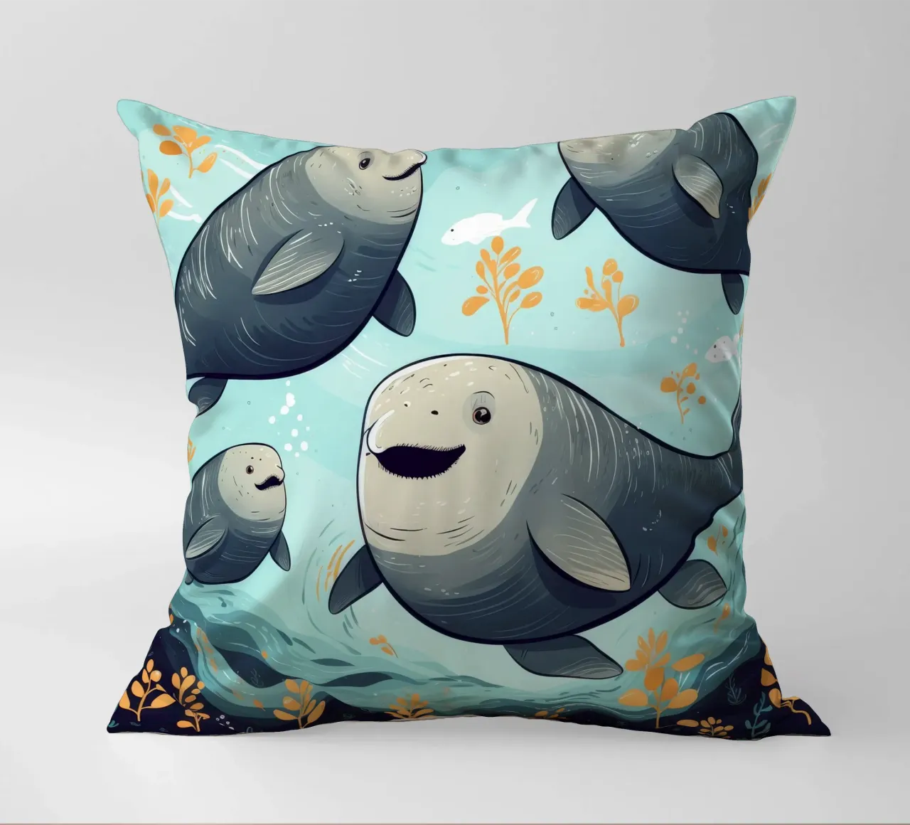 Retro Dugong Gang cuscino da Funny Animals