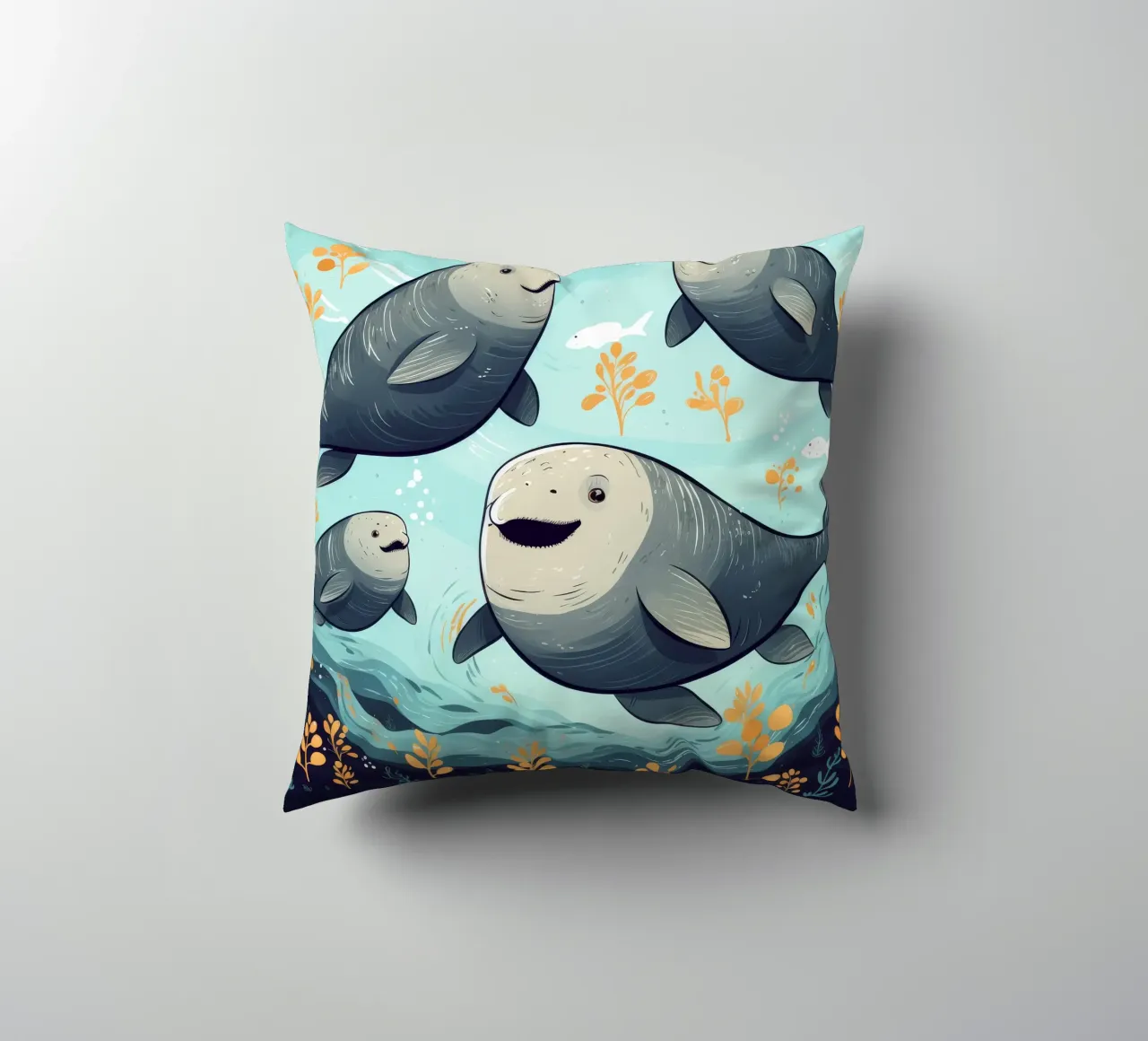 Retro Dugong Gang cuscino da Funny Animals