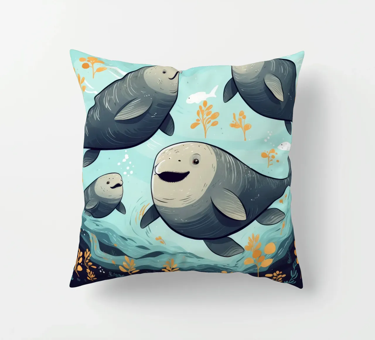 Retro Dugong Gang cuscino da Funny Animals