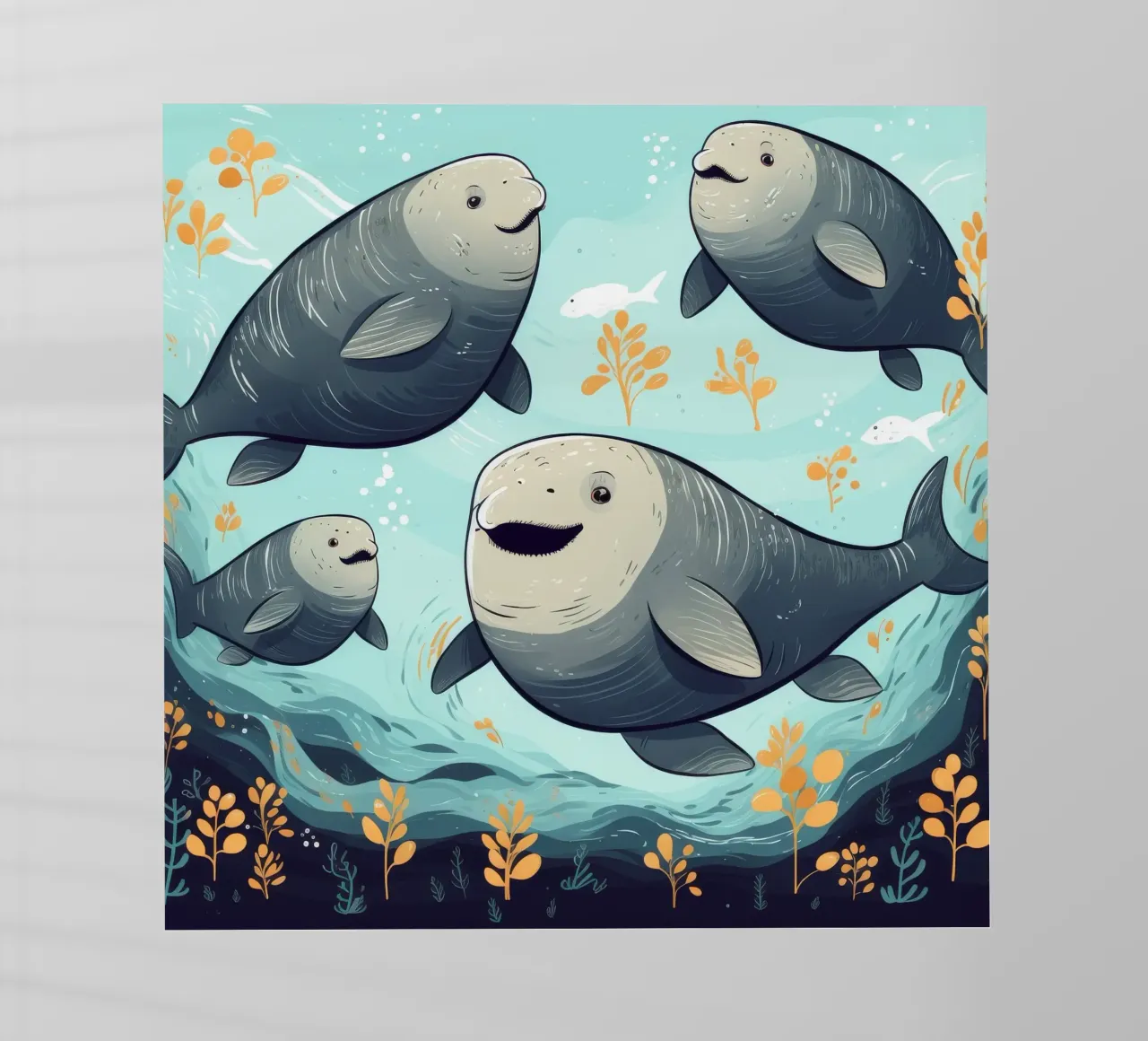 Retro Dugong Gang pellicola backlit da Funny Animals