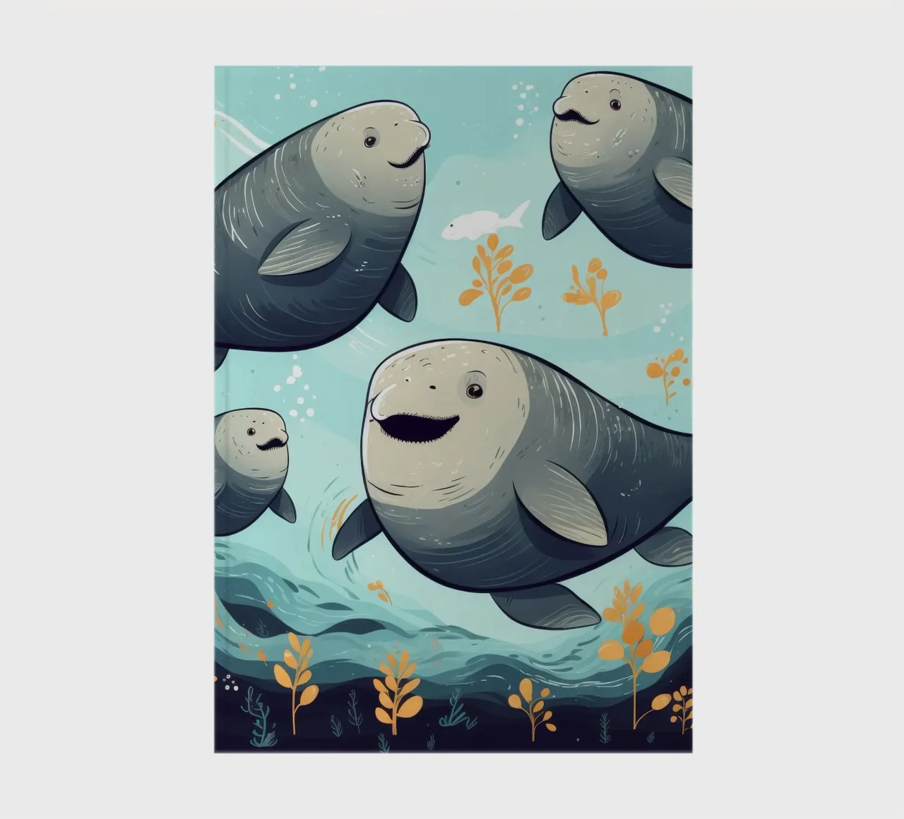 Retro-Dugong-Bande Notizbuch von Funny Animals