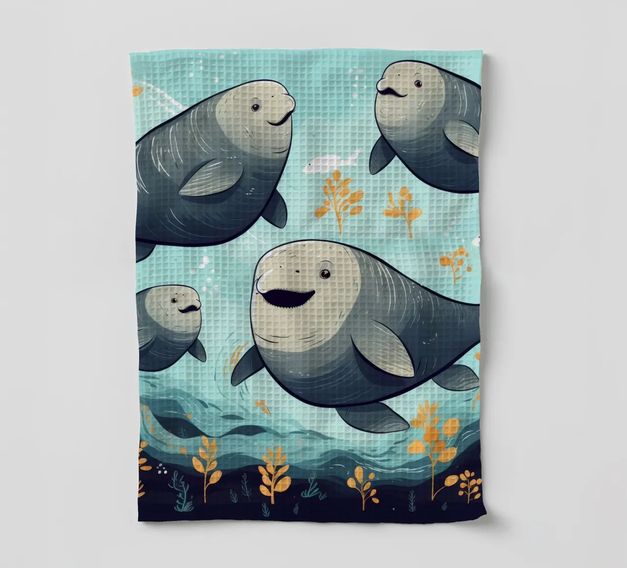 Retro Dugong Gang torchon de Funny Animals