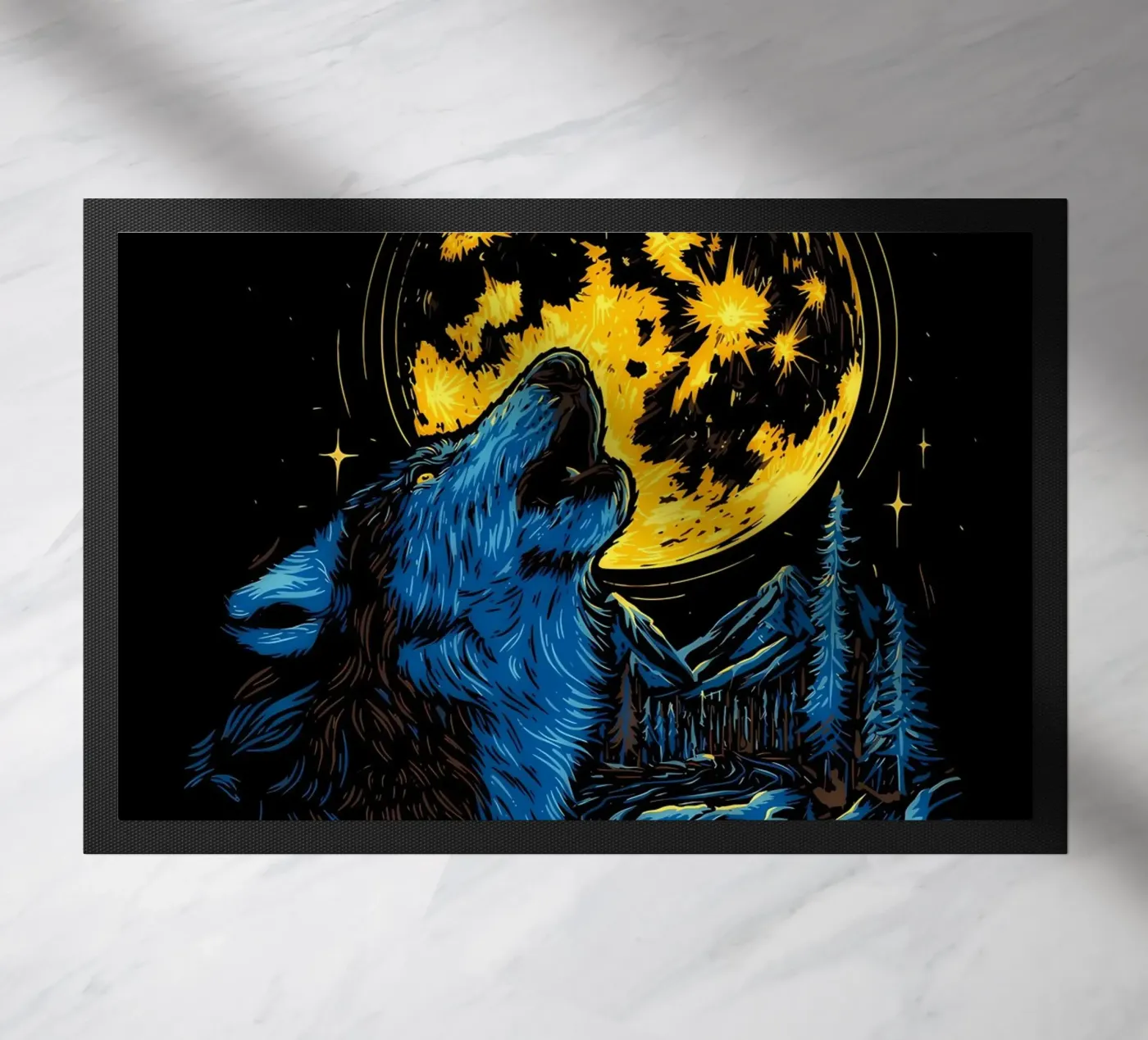 Wolf Animal deurmat van Pierre Walton