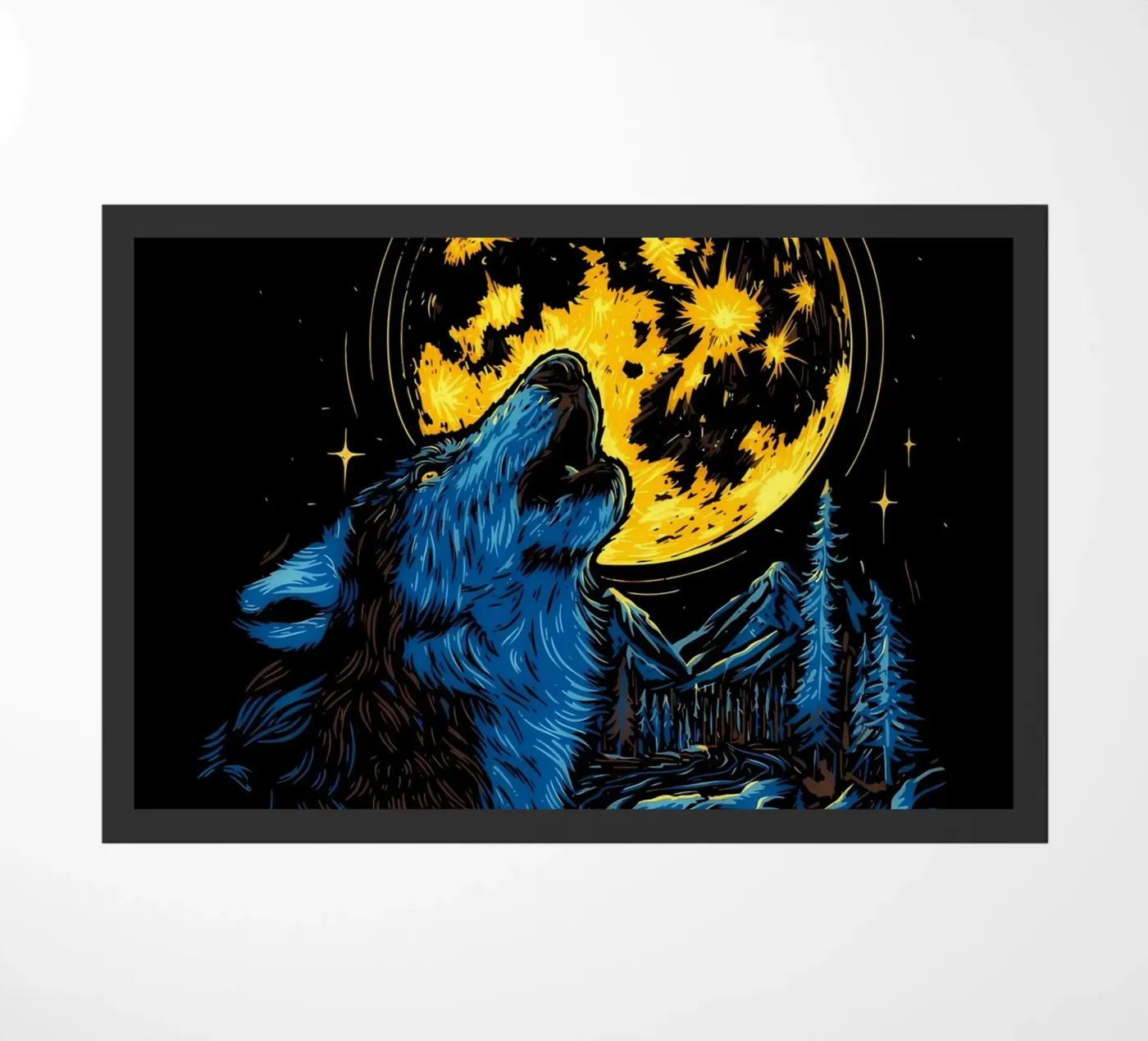 Wolf Animal deurmat van Pierre Walton