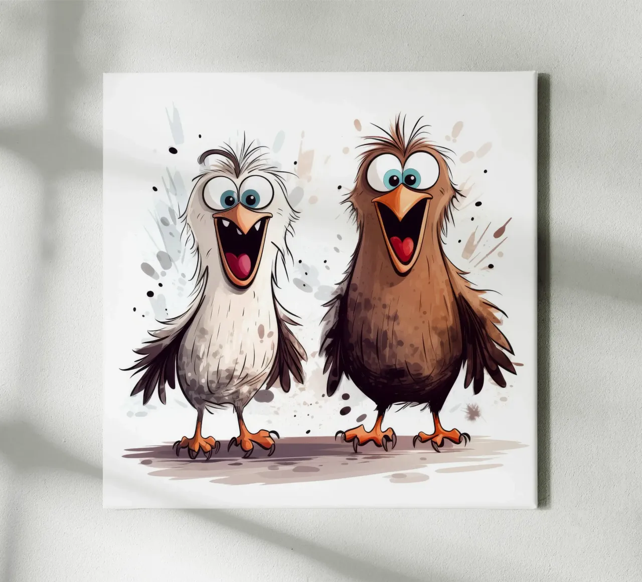 Retro Eagle Duo canvas by Funny Animals