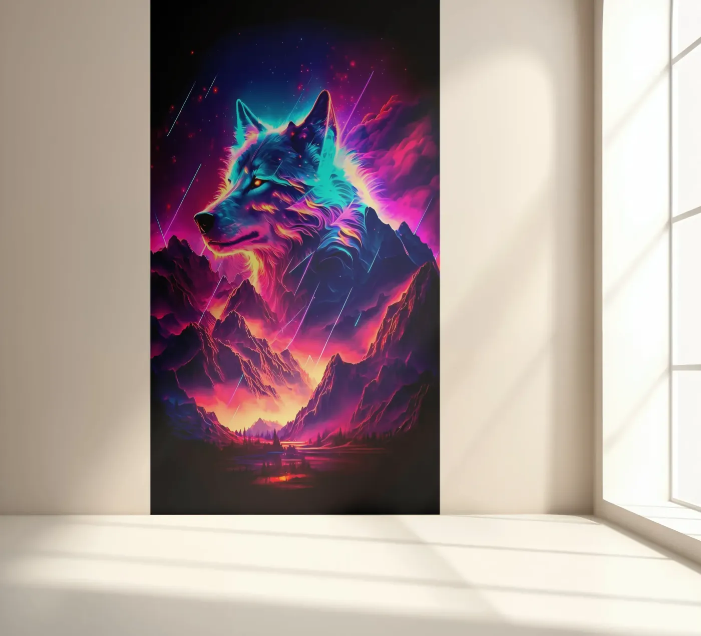 Wolf Dier fotobehang van Pierre Walton